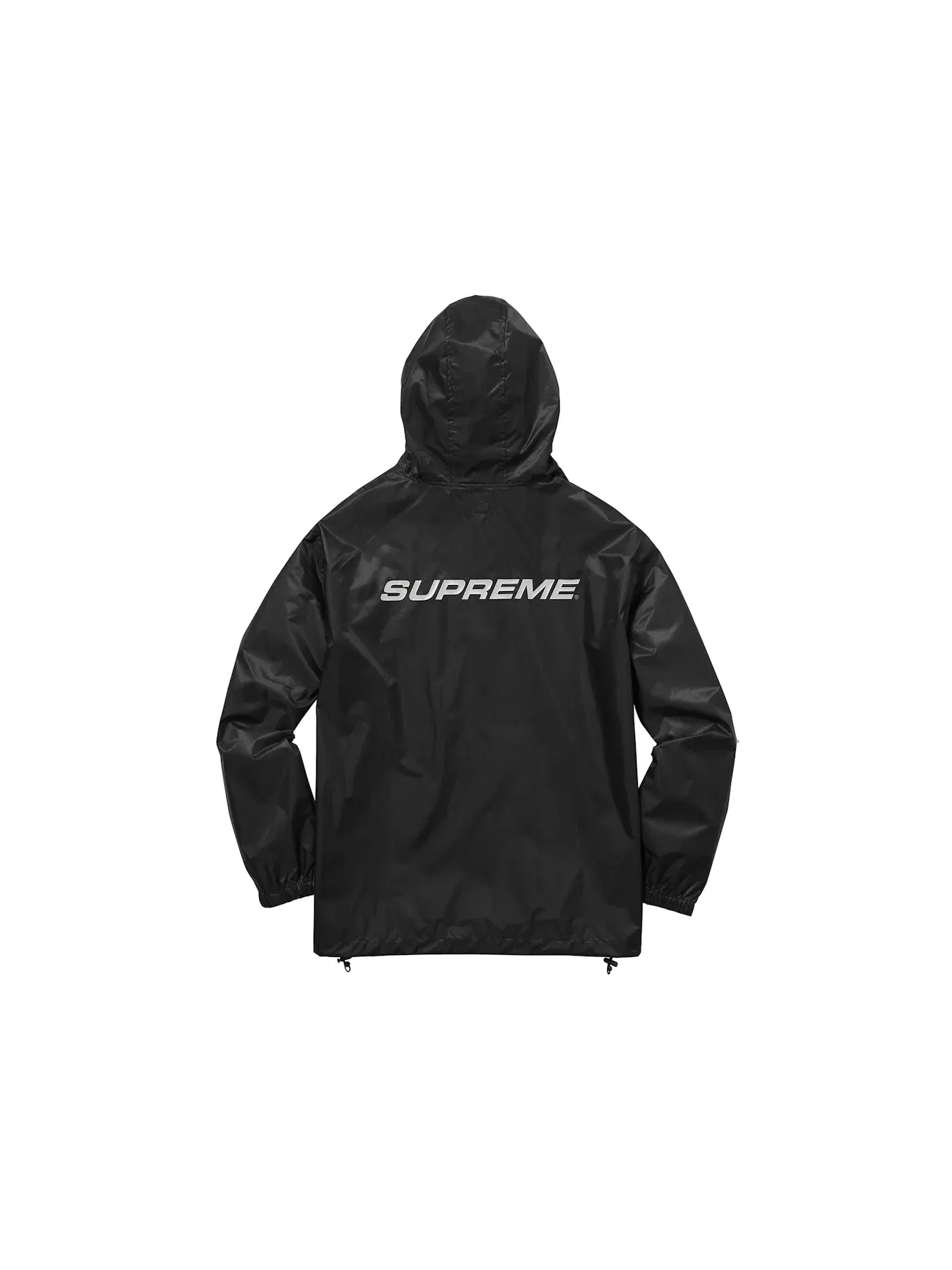 Мужская куртка из рипстопа с капюшоном Supreme Pullover (With Packable Bag) — изображение 2 из 3, черный