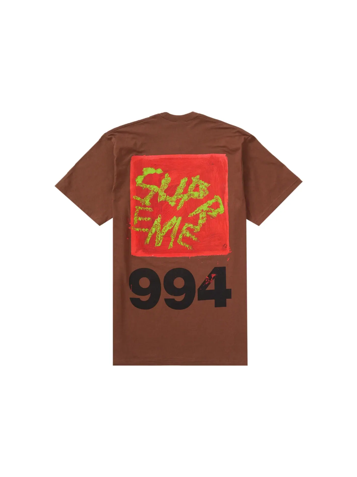 Мужская футболка с принтом Supreme Tee — изображение 1 из 2, коричневый