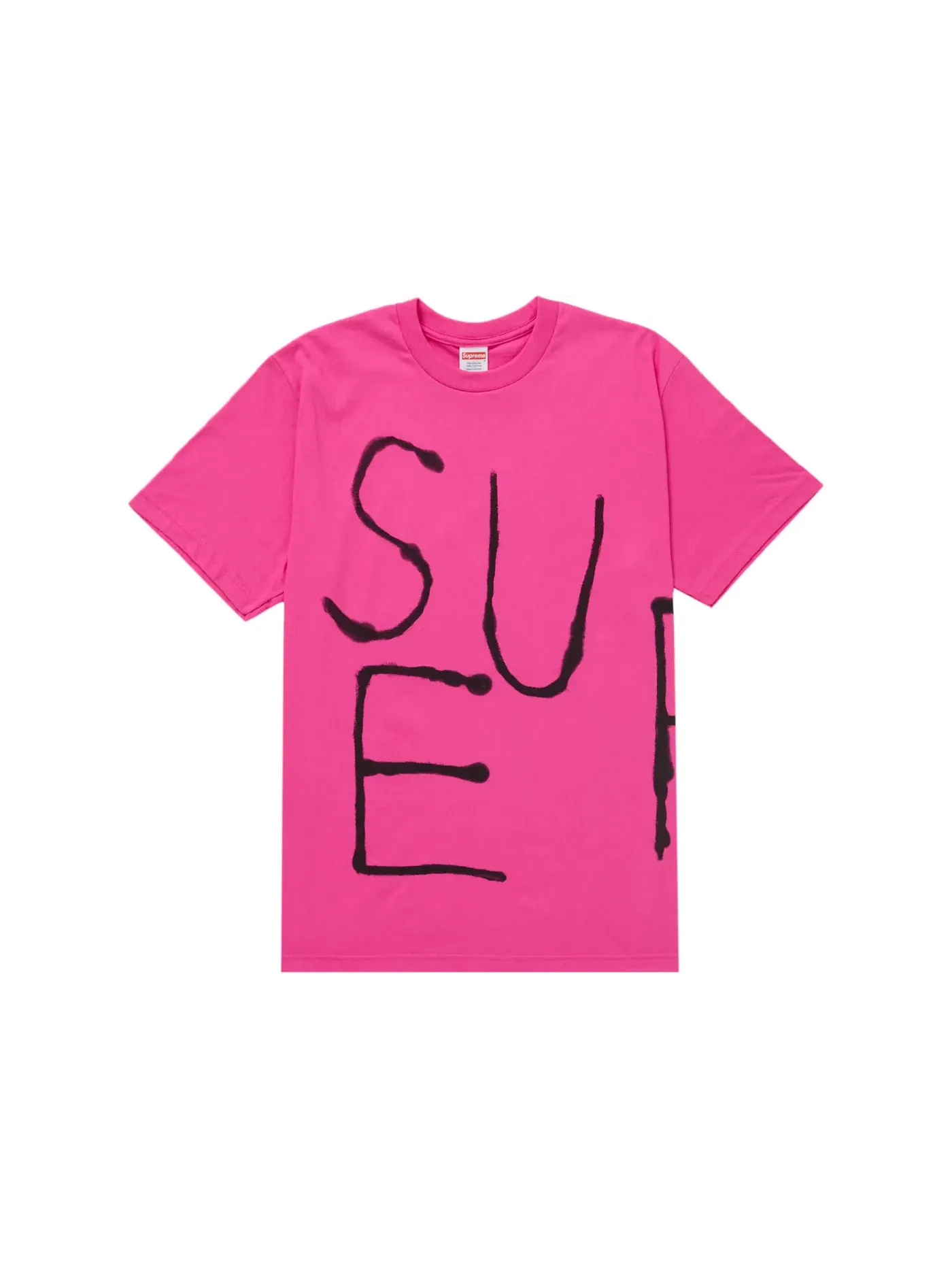 Мужская футболка с принтом Supreme Tee (SS25) — изображение 1 из 2, фуксия