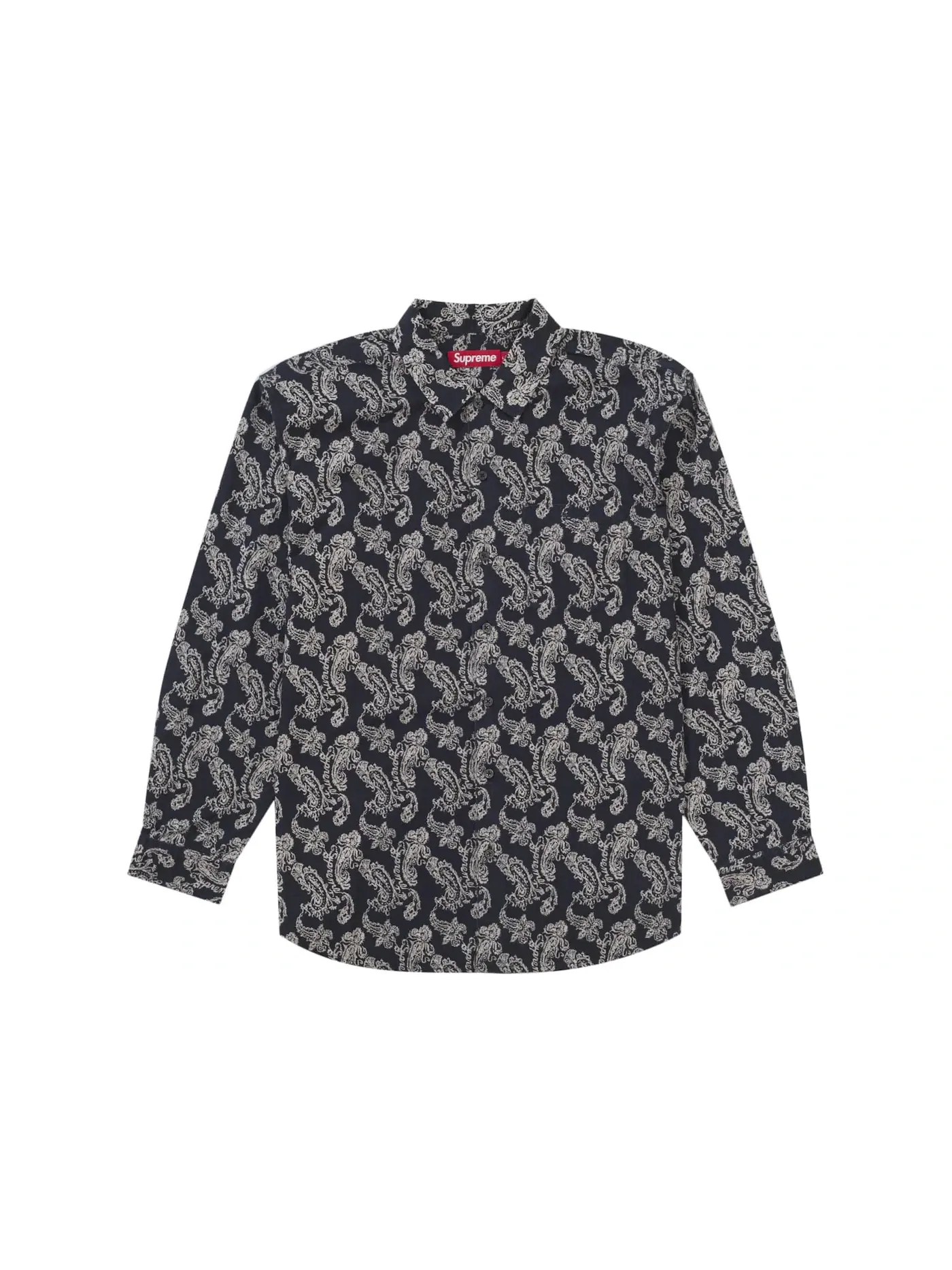 Мужская рубашка с принтом Paisley Flannel Supreme — изображение 1 из 1, черный