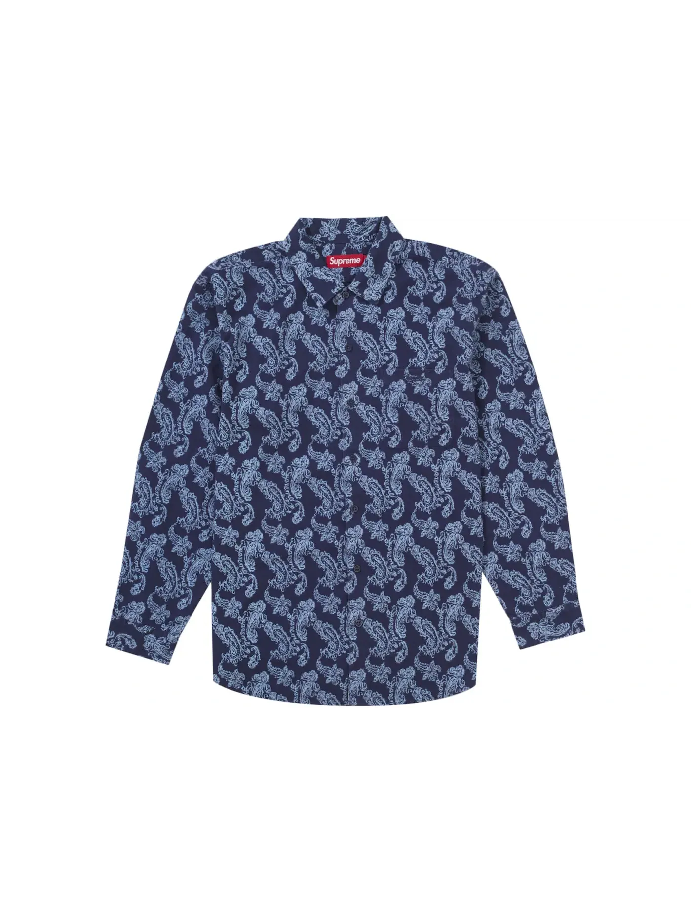 Мужская рубашка с принтом Paisley Flannel Supreme — изображение 1 из 1, темно-синий