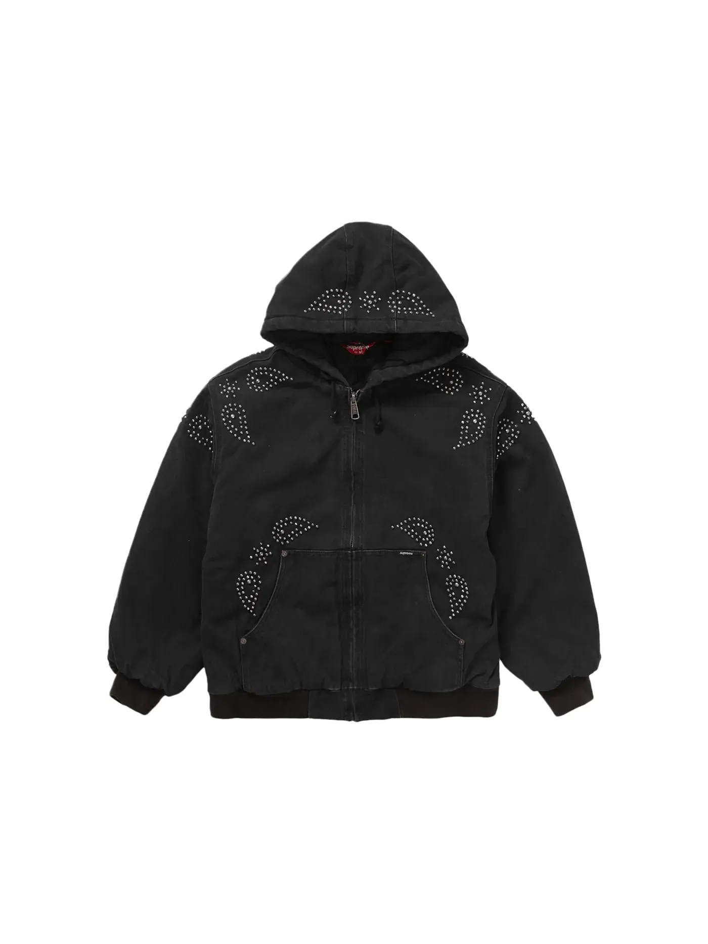 Мужская куртка с принтом Paisley Studded Supreme — изображение 1 из 3, черный