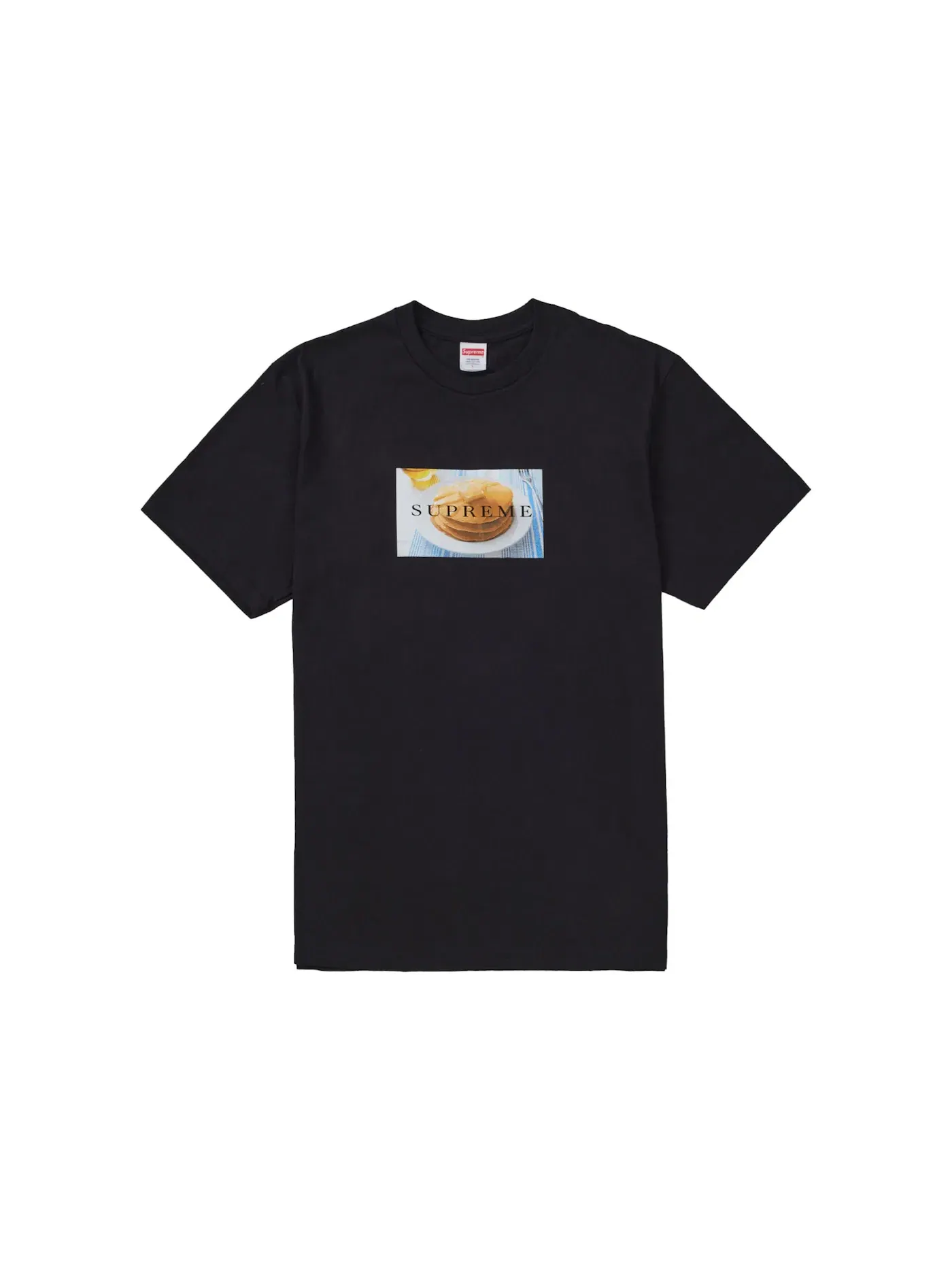 Мужская футболка с принтом Supreme Pancakes Tee Supreme — изображение 1 из 1, черный