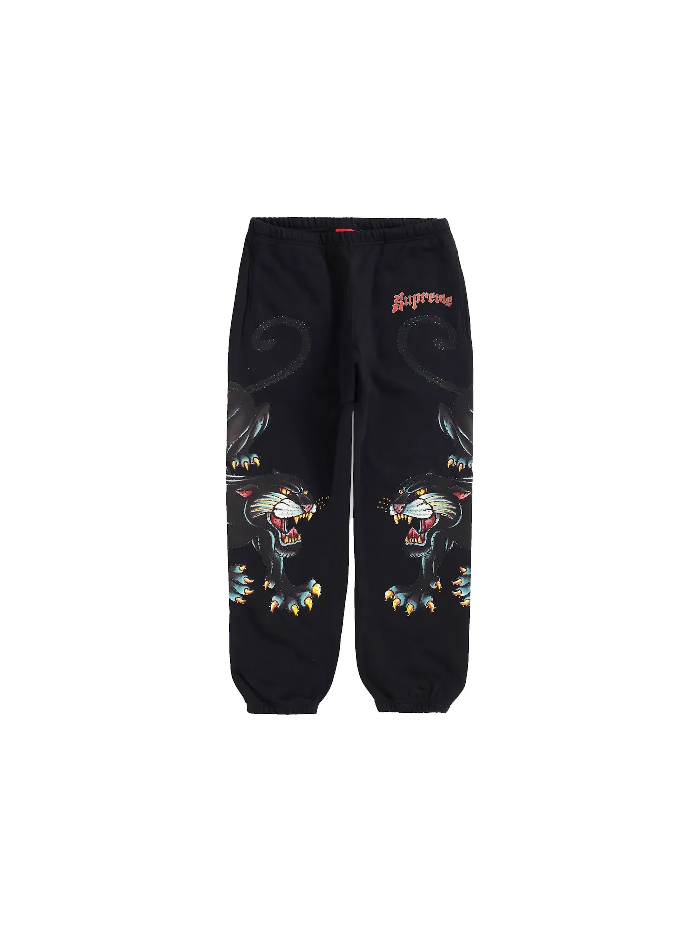 Мужские спортивные штаны с принтом Sweatpant Supreme — изображение 1 из 2, черный