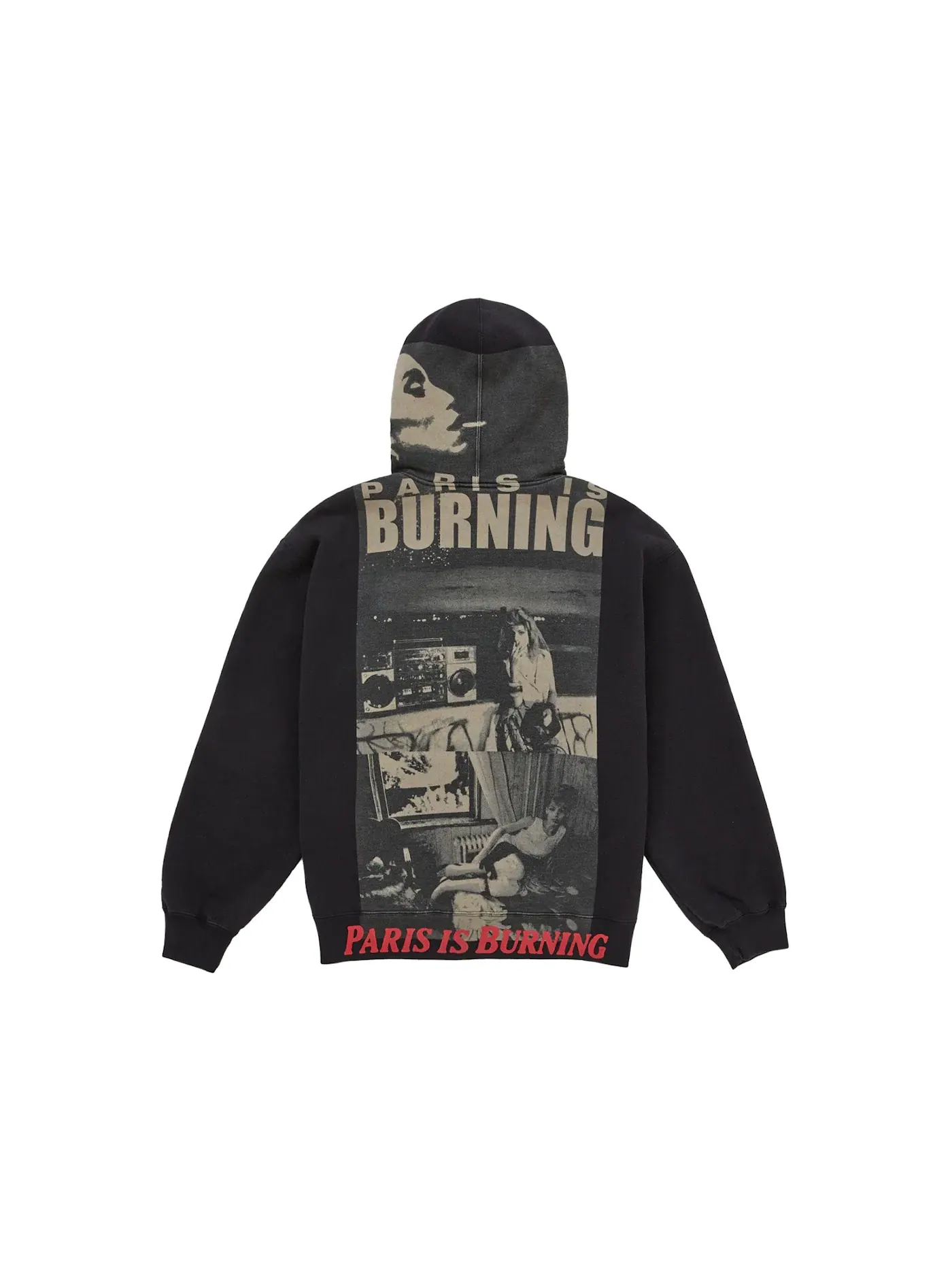 Мужская худи на молнии Paris Is Burning Supreme — изображение 1 из 2, черный
