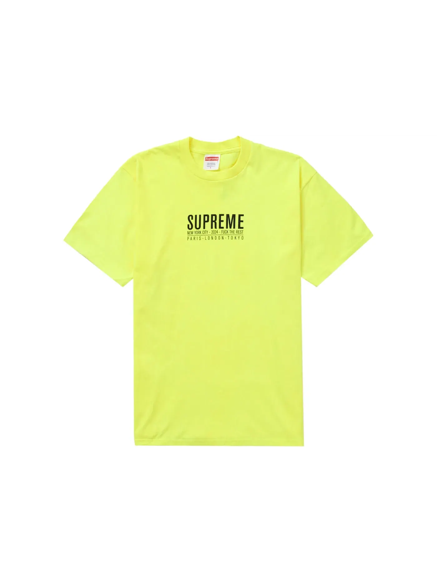 Мужская футболка с принтом Supreme Tee — изображение 1 из 1, желтый