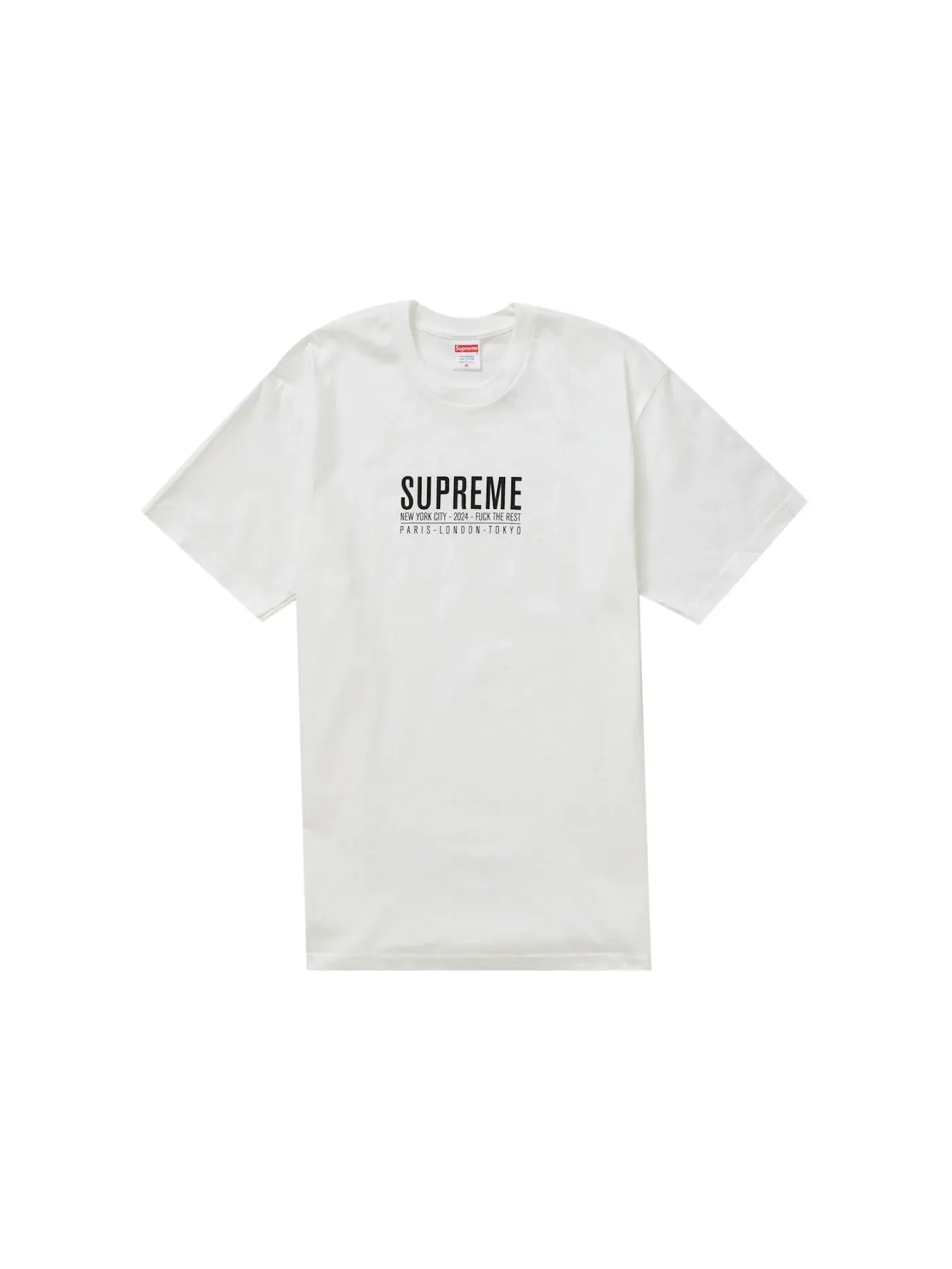 Мужская футболка с принтом Supreme — изображение 1 из 1, белый