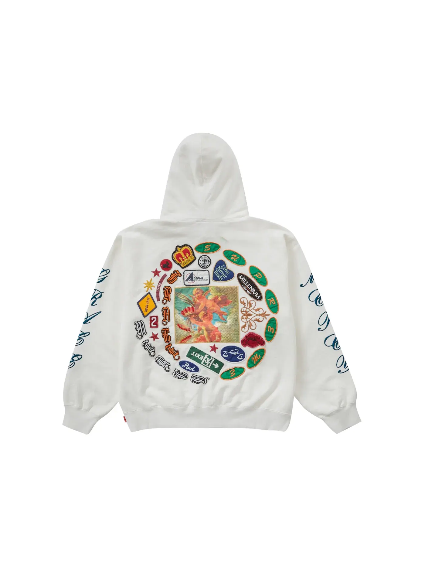 Мужской худи с принтом Supreme Patches Spiral Hooded Sweatshirt Supreme — изображение 1 из 2, белый