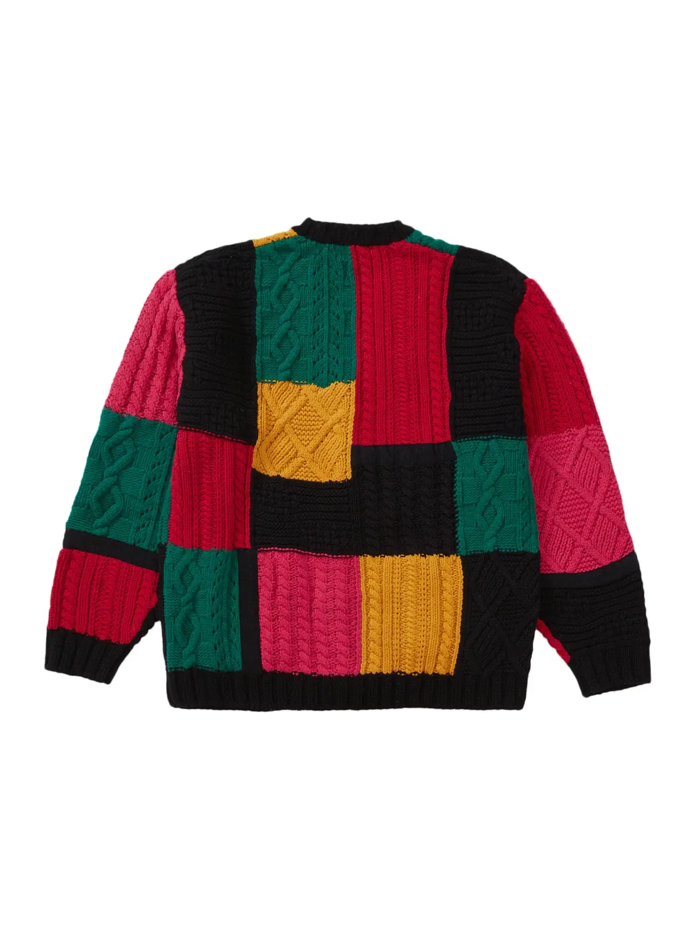 Мужской вязаный кардиган с patchwork Supreme Cardigan Black — изображение 2 из 2