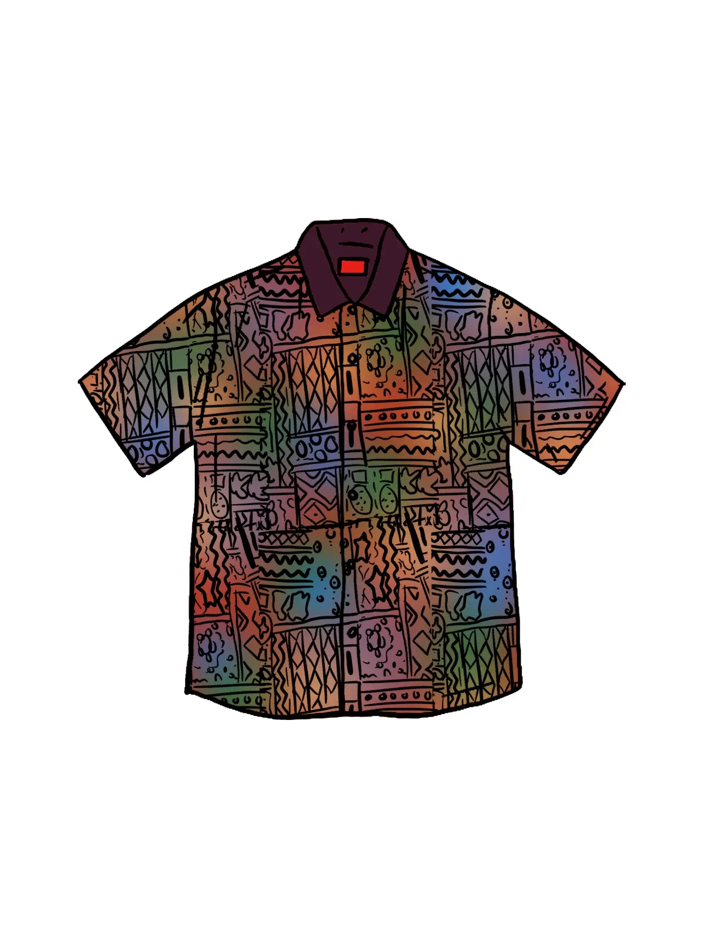 Мужское поло с принтом Supreme Patchwork Knit Zip Up Polo — изображение 1 из 1, мульти