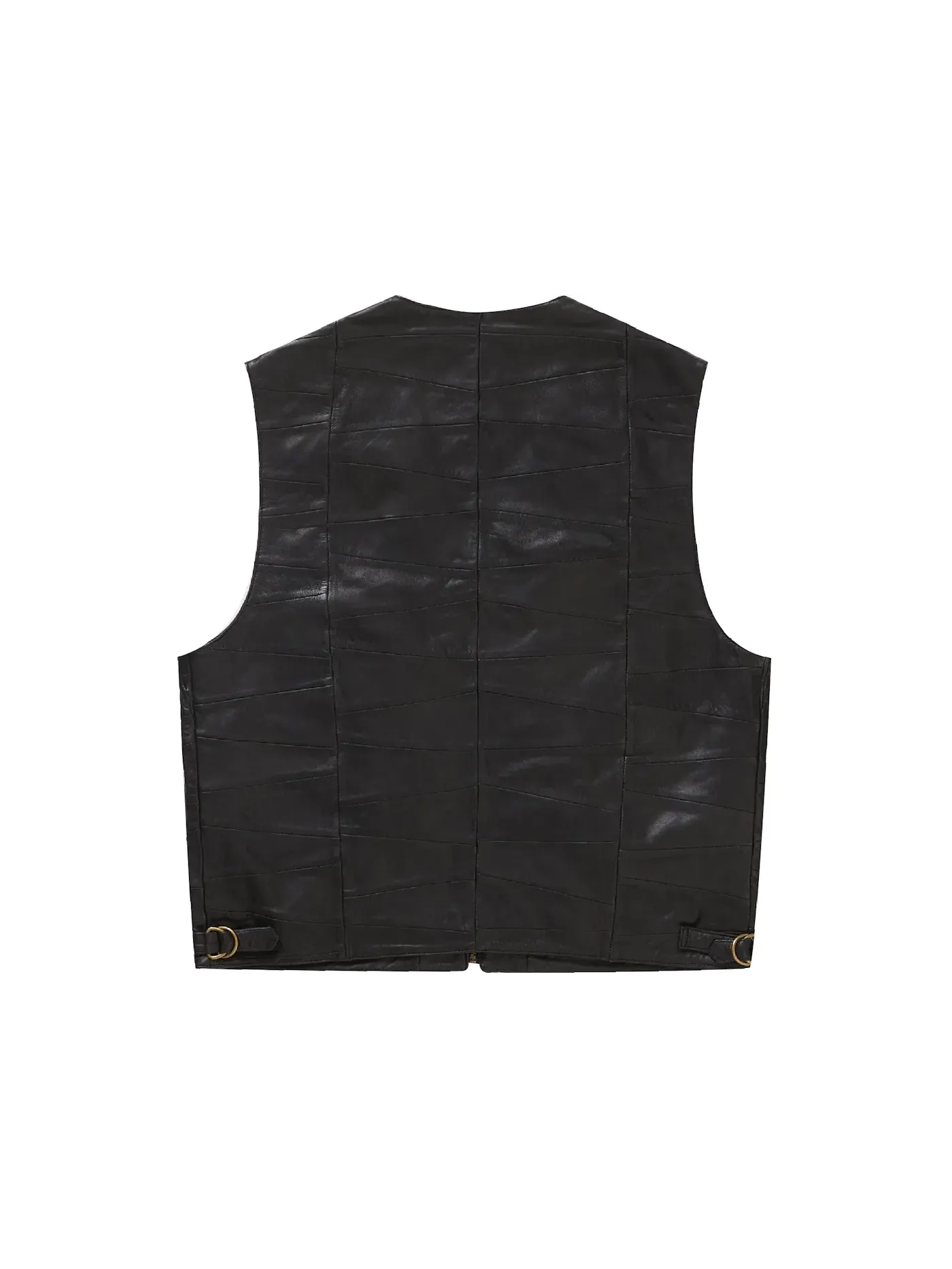 Мужской жилет с принтом Supreme Patchwork Leather Cargo Vest — изображение 2 из 2, черный