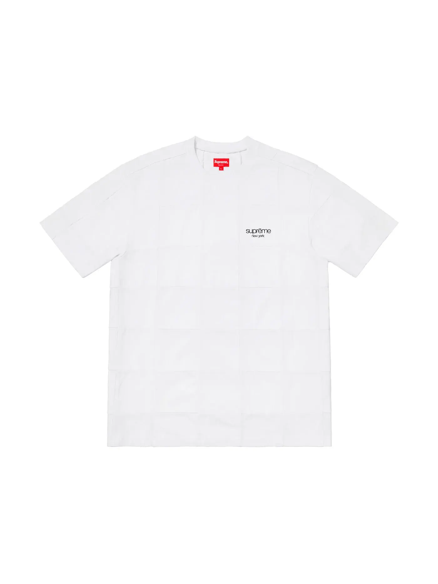 Мужская футболка с пэчворком Supreme Tee — изображение 1 из 1, белый