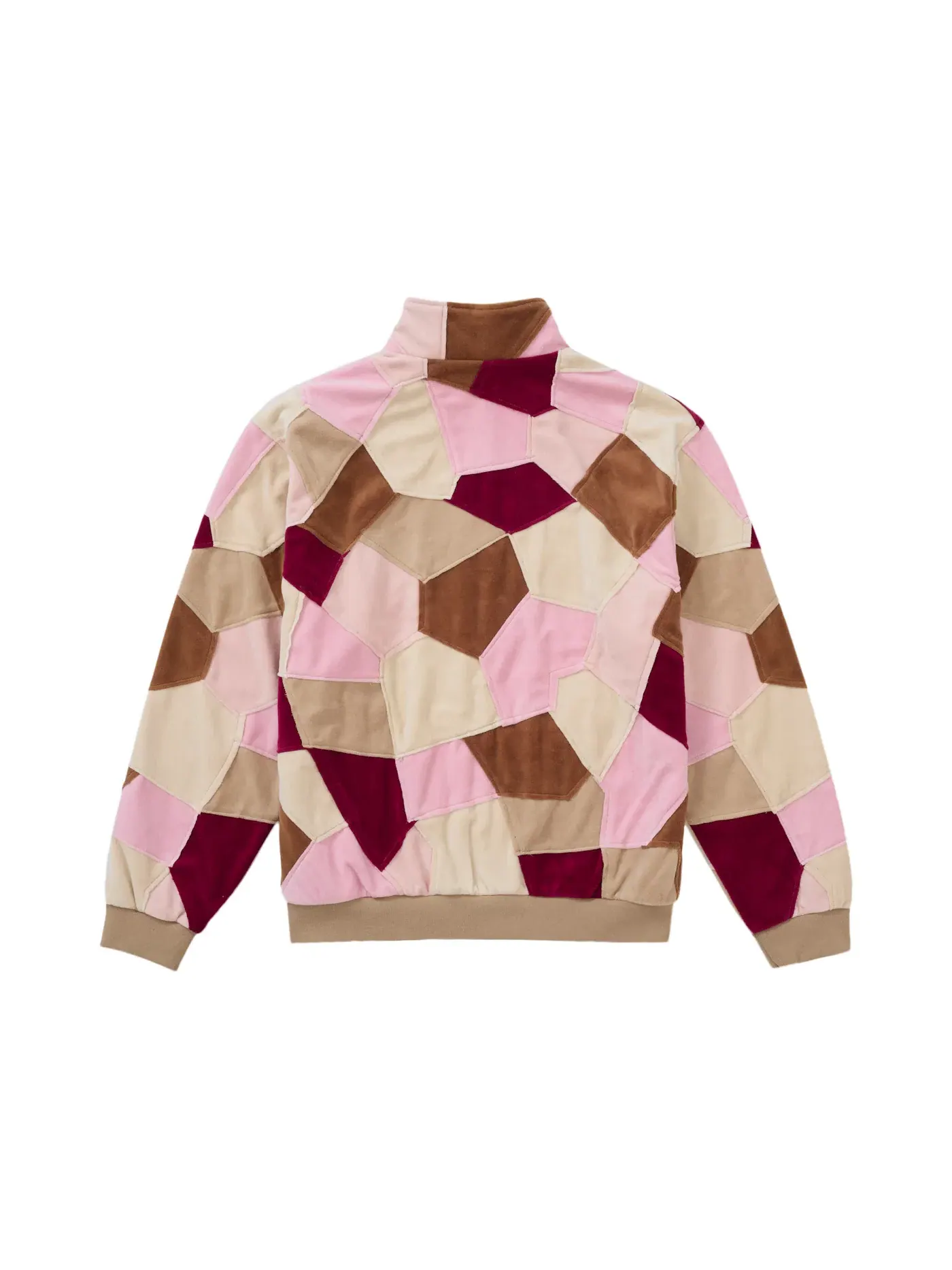 Мужская куртка с принтом Patchwork Velour Supreme — изображение 2 из 2, бежевый
