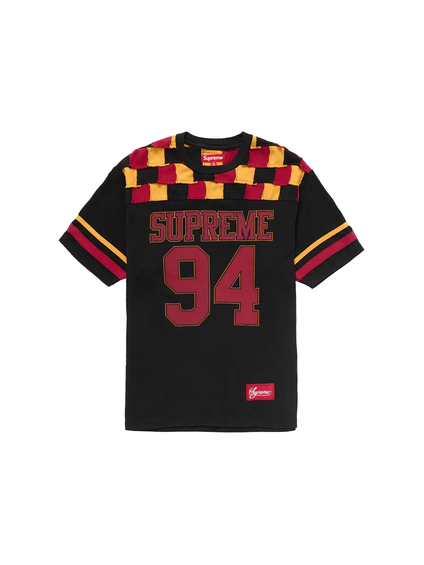 Мужская футболка с панельной кокеткой Supreme — изображение 1 из 2, черный