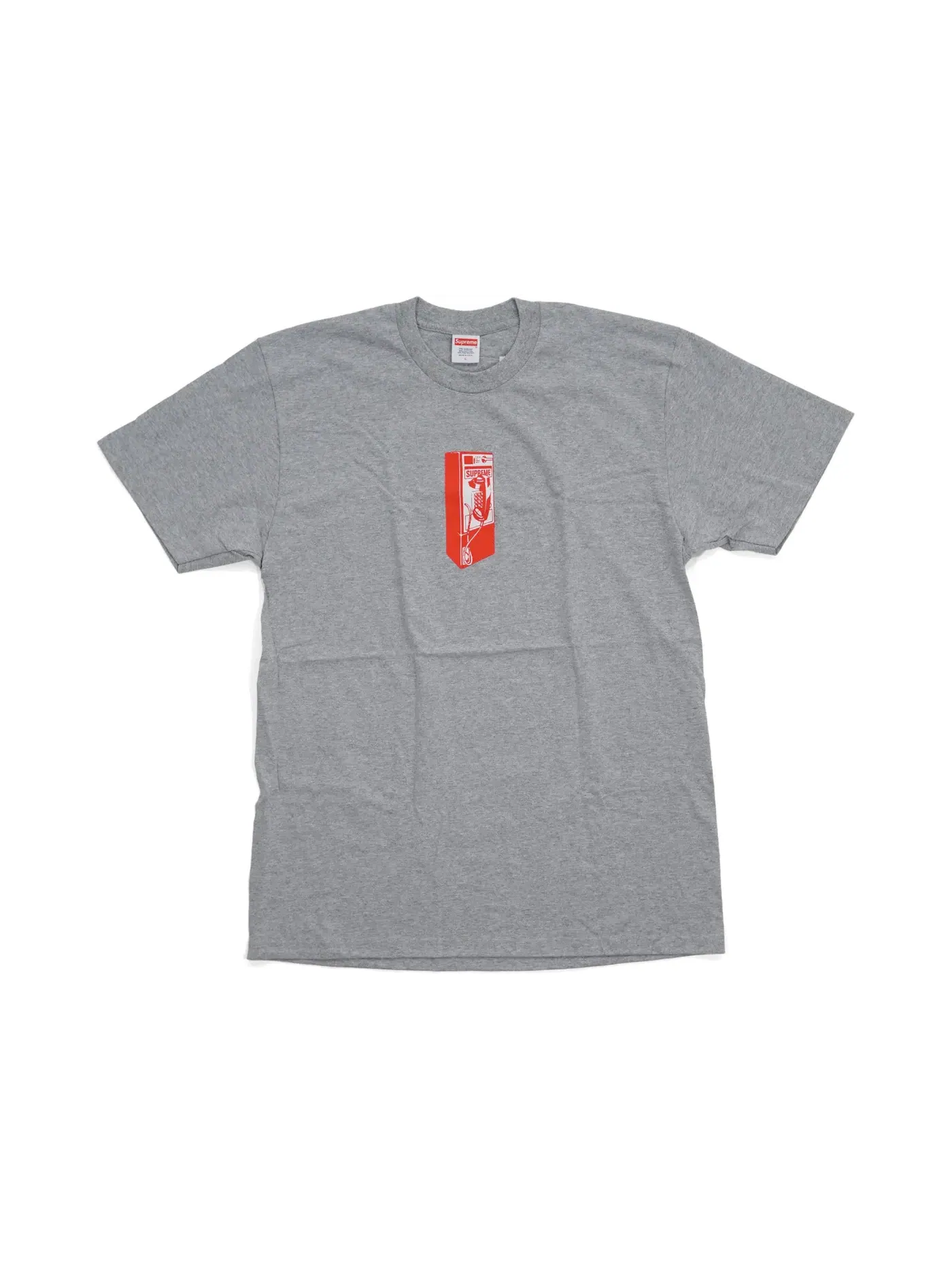 Мужская футболка с принтом Supreme Payphone Tee — изображение 1 из 1, серый