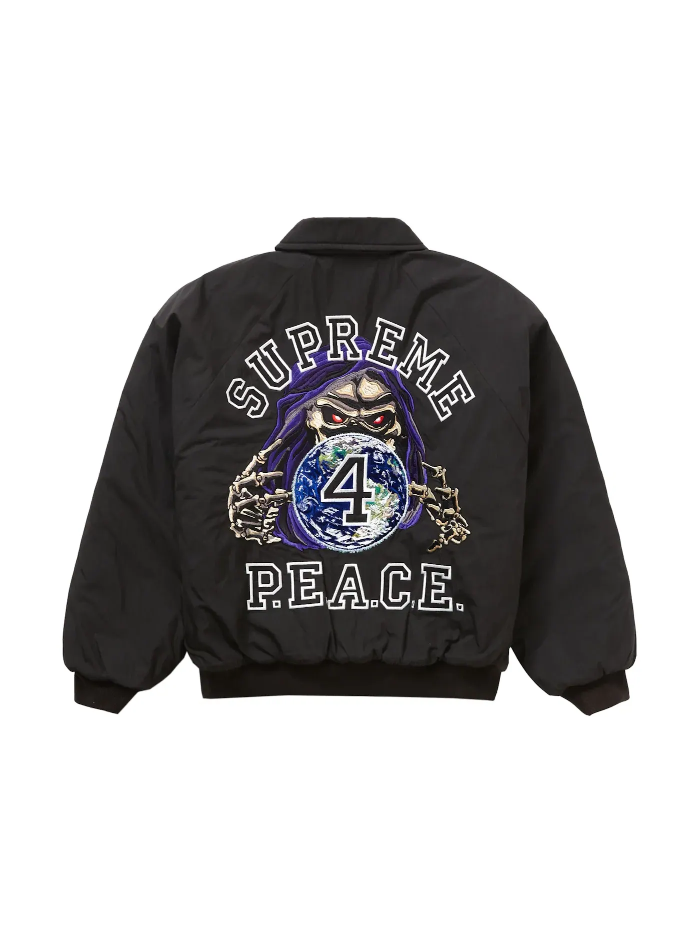 Мужская куртка-бомбер с вышивкой Supreme Peace Embroidered Work Jacket Supreme — изображение 1 из 3, черный