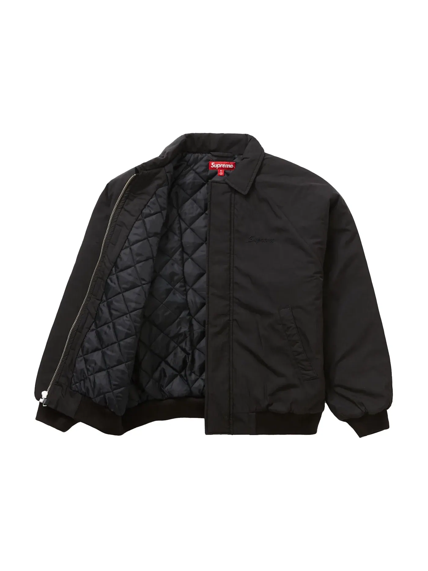 Мужская куртка-бомбер с вышивкой Supreme Peace Embroidered Work Jacket Supreme — изображение 2 из 3, черный