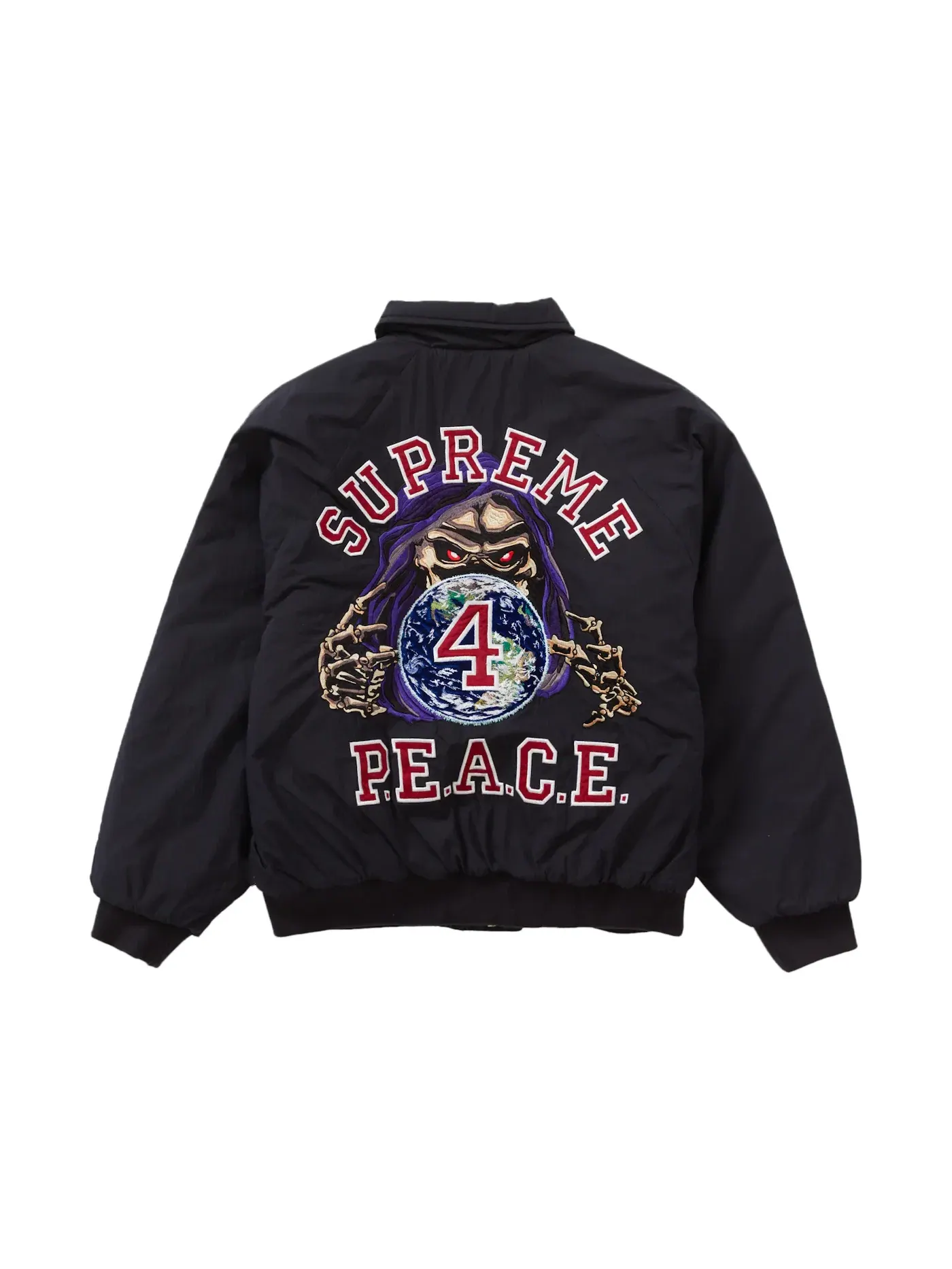 Мужская куртка с вышивкой Supreme Peace Embroidery Work Jacket Supreme — изображение 1 из 3, темно-синий