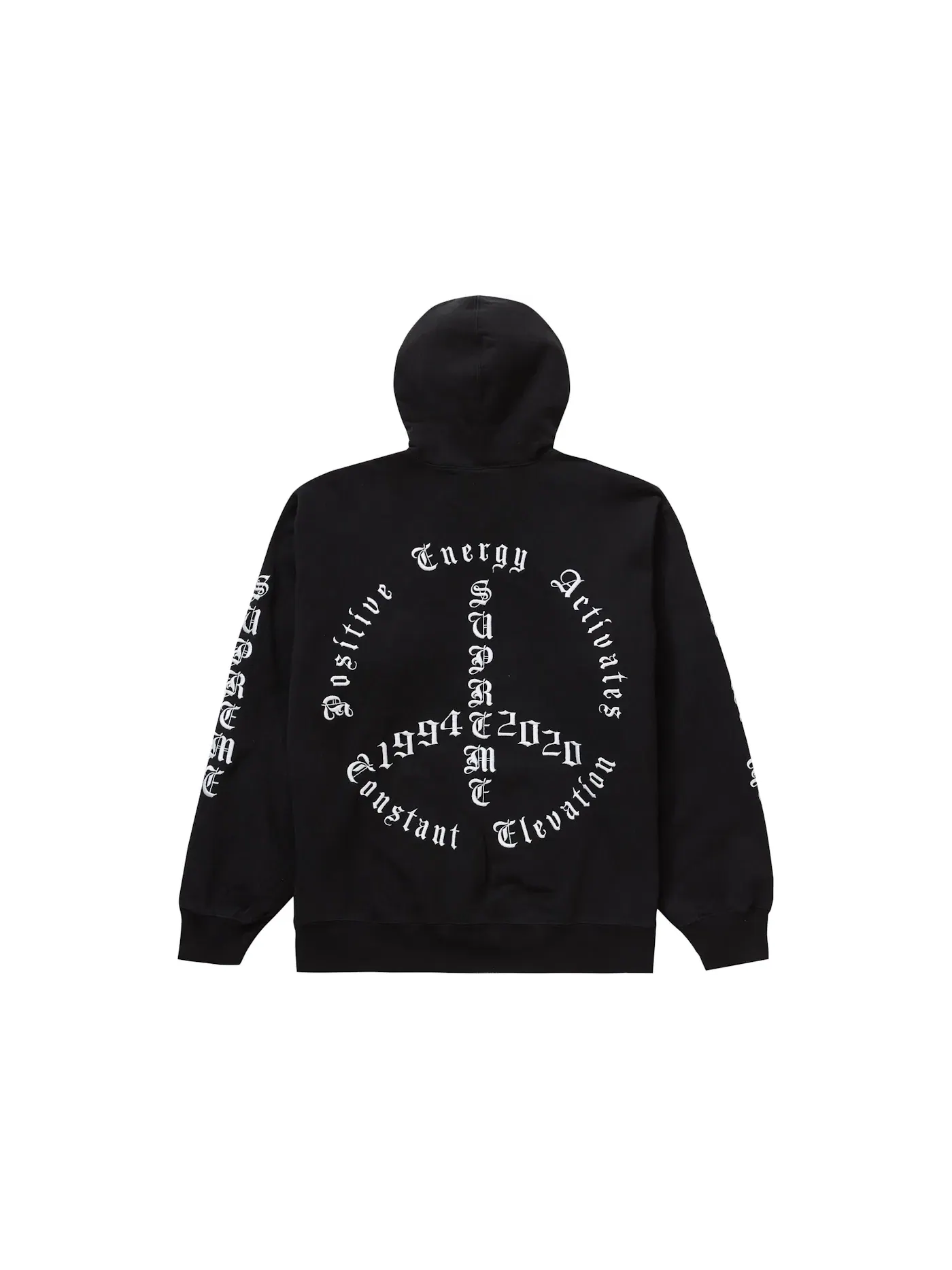 Мужской свитшот с капюшоном от Supreme — изображение 1 из 2, черный