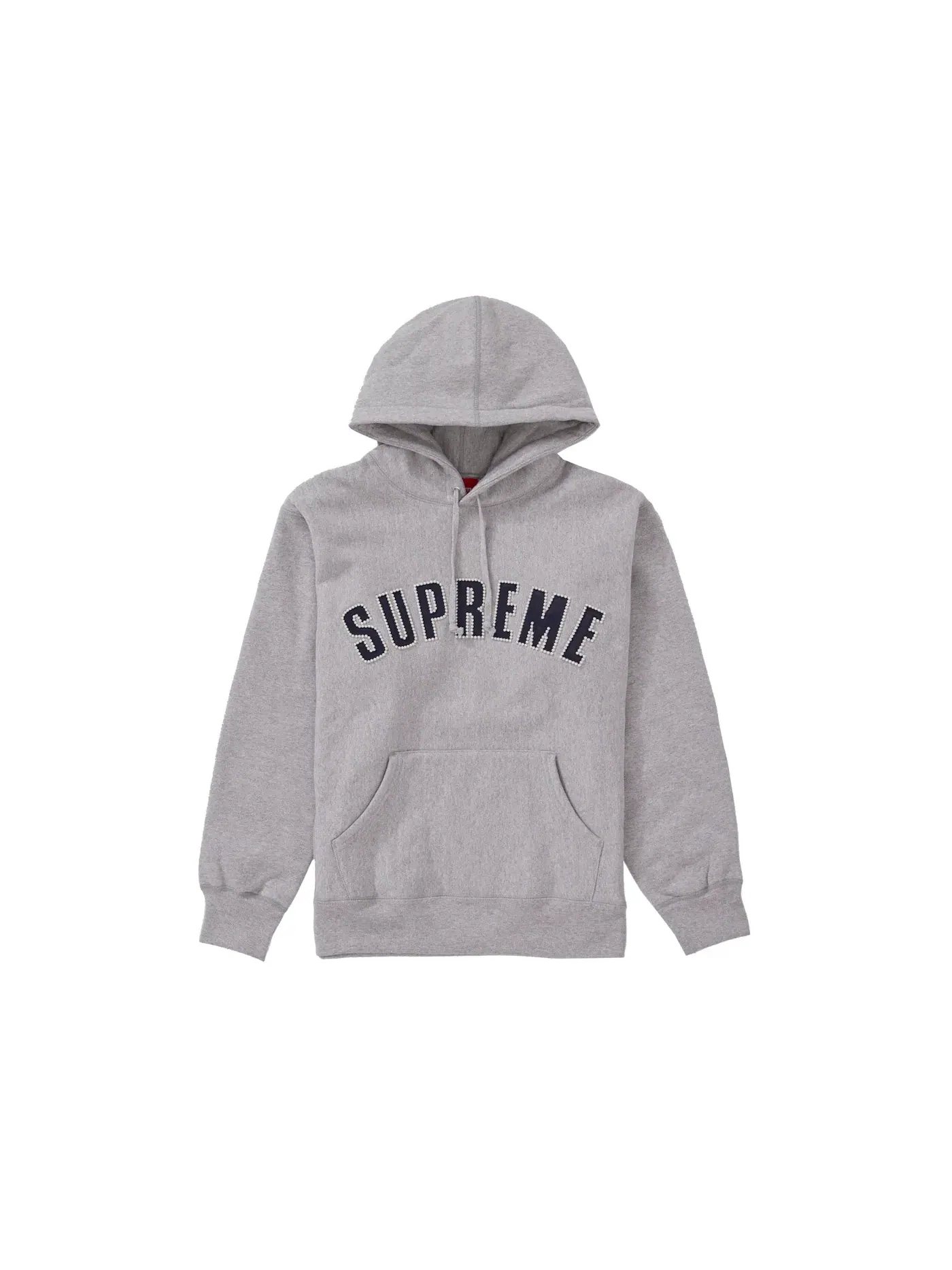 Мужской худи с капюшоном с логотипом Supreme Pearl Logo — изображение 1 из 1, серый