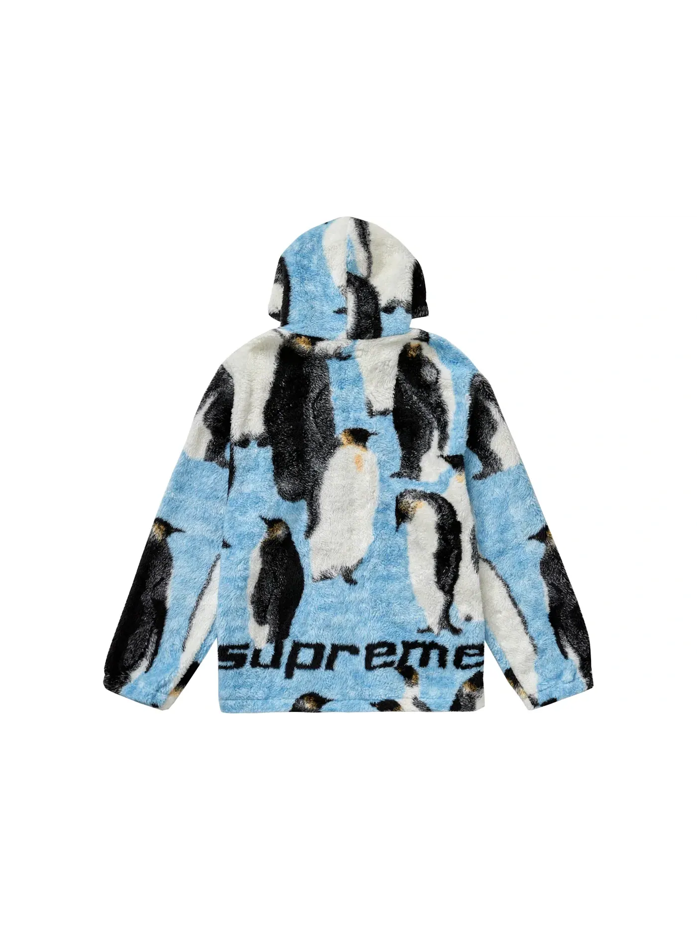 Мужская куртка-флис с капюшоном с жаккардовым узором Supreme Hooded Fleece Jacket — изображение 2 из 2, синий
