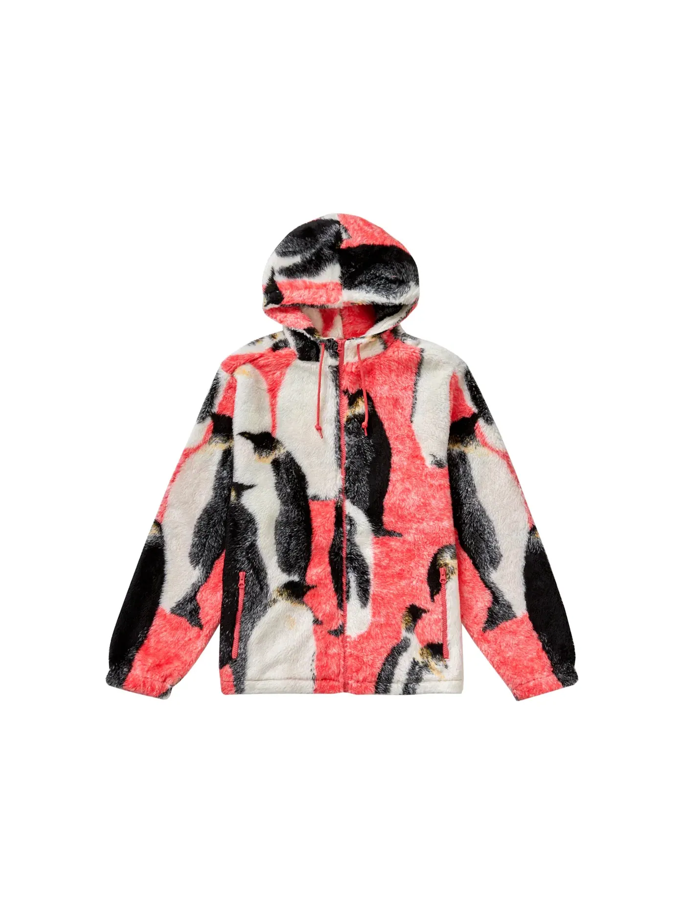 Мужская куртка-флис с капюшоном Hooded Fleece Jacket Supreme — изображение 1 из 2, розовый