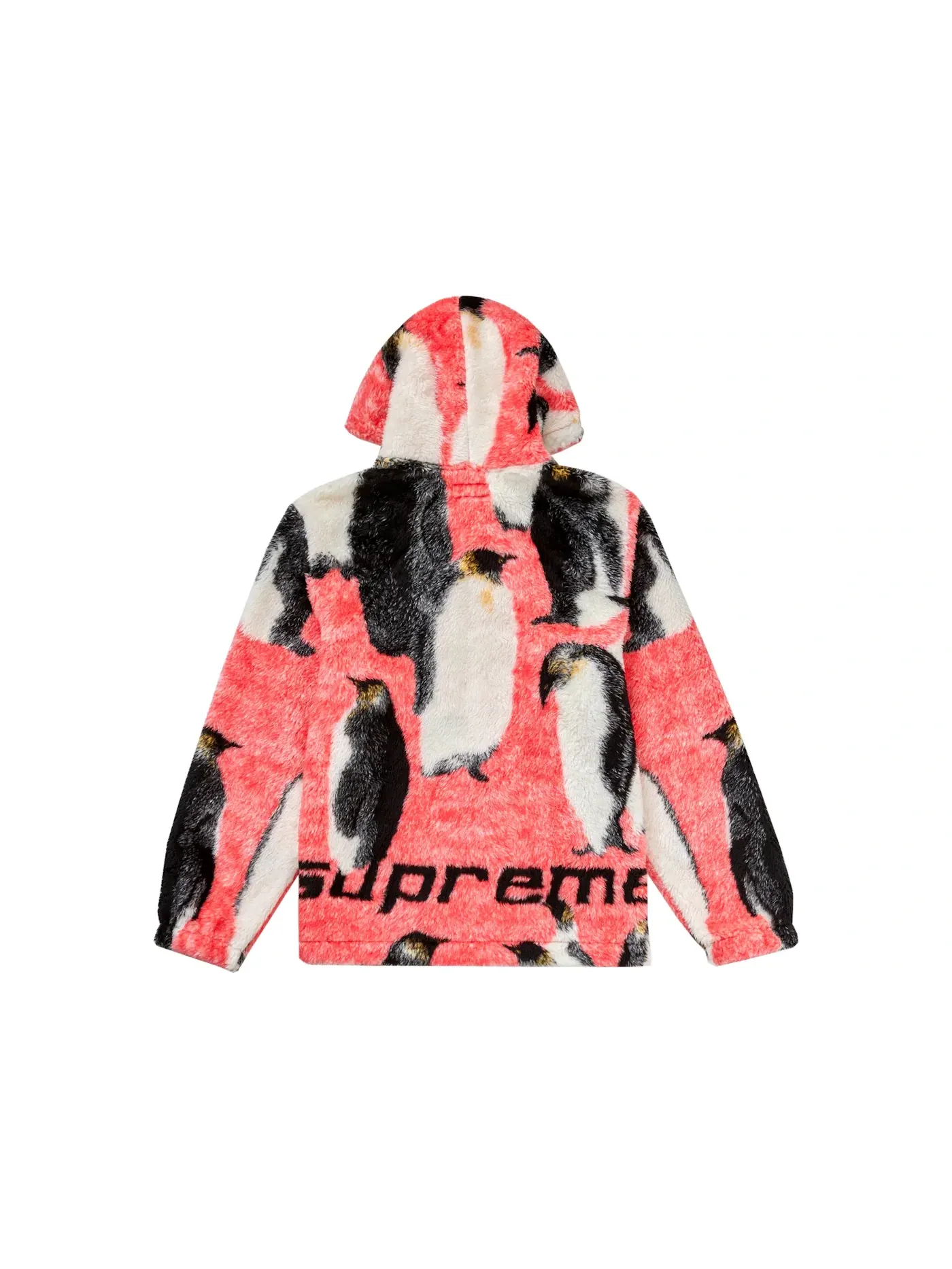 Мужская куртка-флис с капюшоном Hooded Fleece Jacket Supreme — изображение 2 из 2, розовый