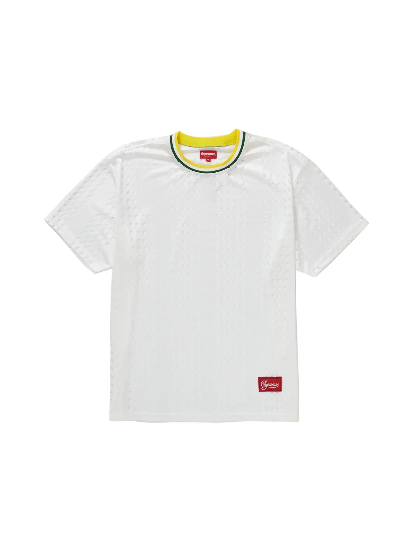 Мужская футболка с перфорированными полосами Supreme — изображение 1 из 1, белый