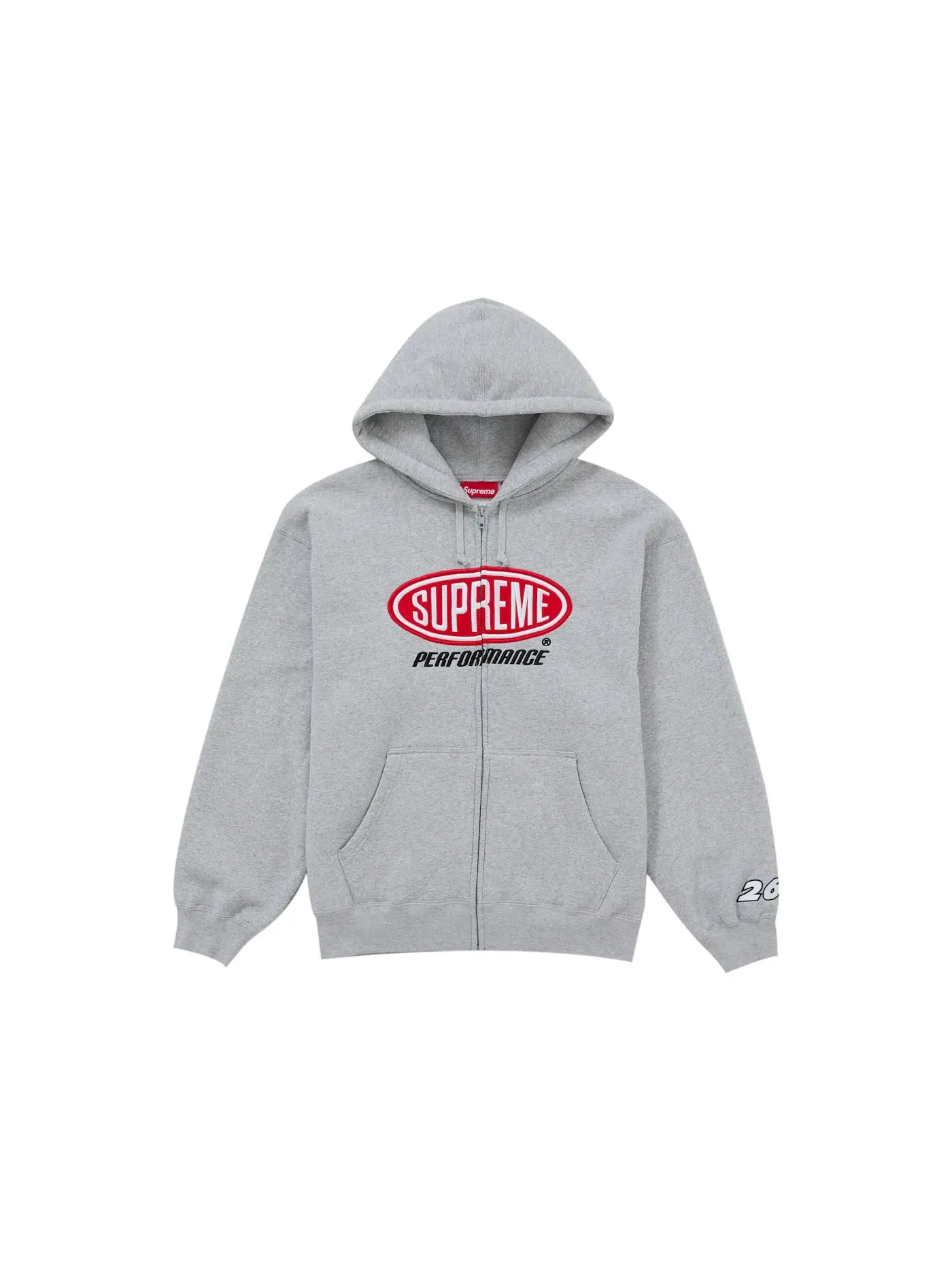 Мужская худи на молнии Supreme Performance Grey — изображение 1 из 1