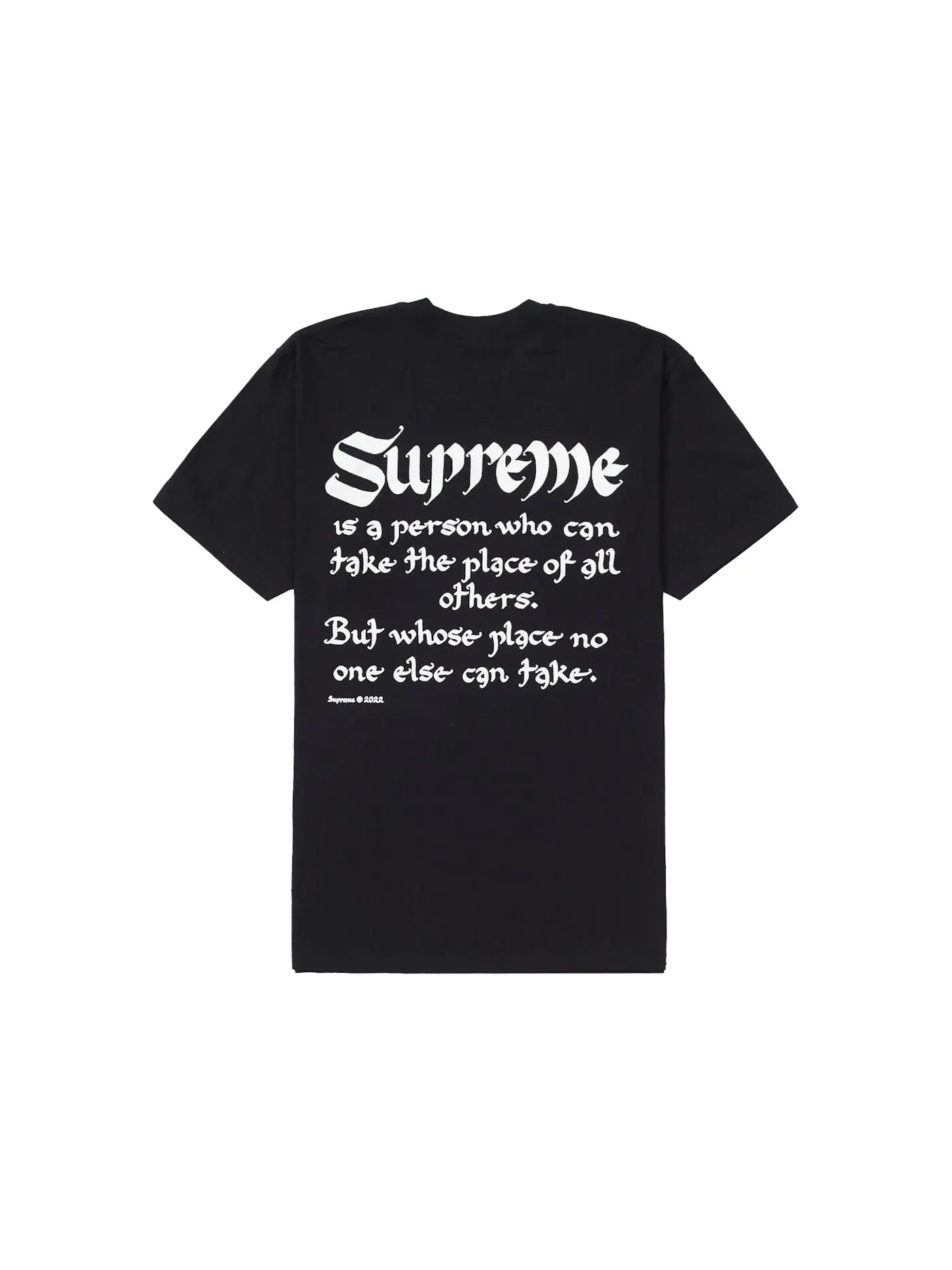 Мужская футболка с принтом Supreme Tee — изображение 2 из 2, черный
