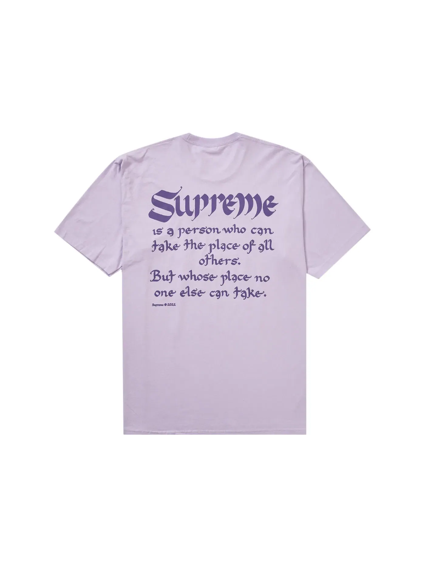 Мужская футболка с принтом Supreme Tee — изображение 2 из 2, светлый фиолетовый