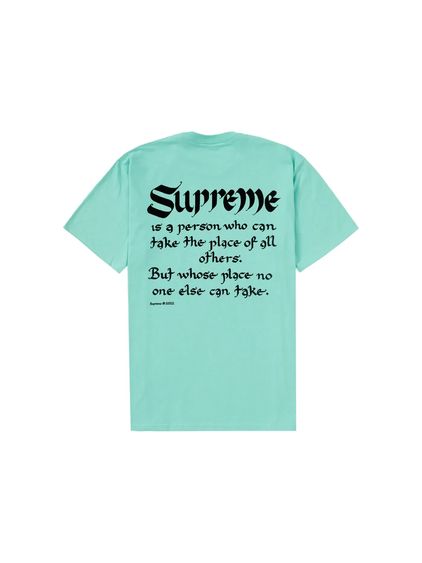 Мужская футболка Supreme Tee — изображение 2 из 2, бирюзовый