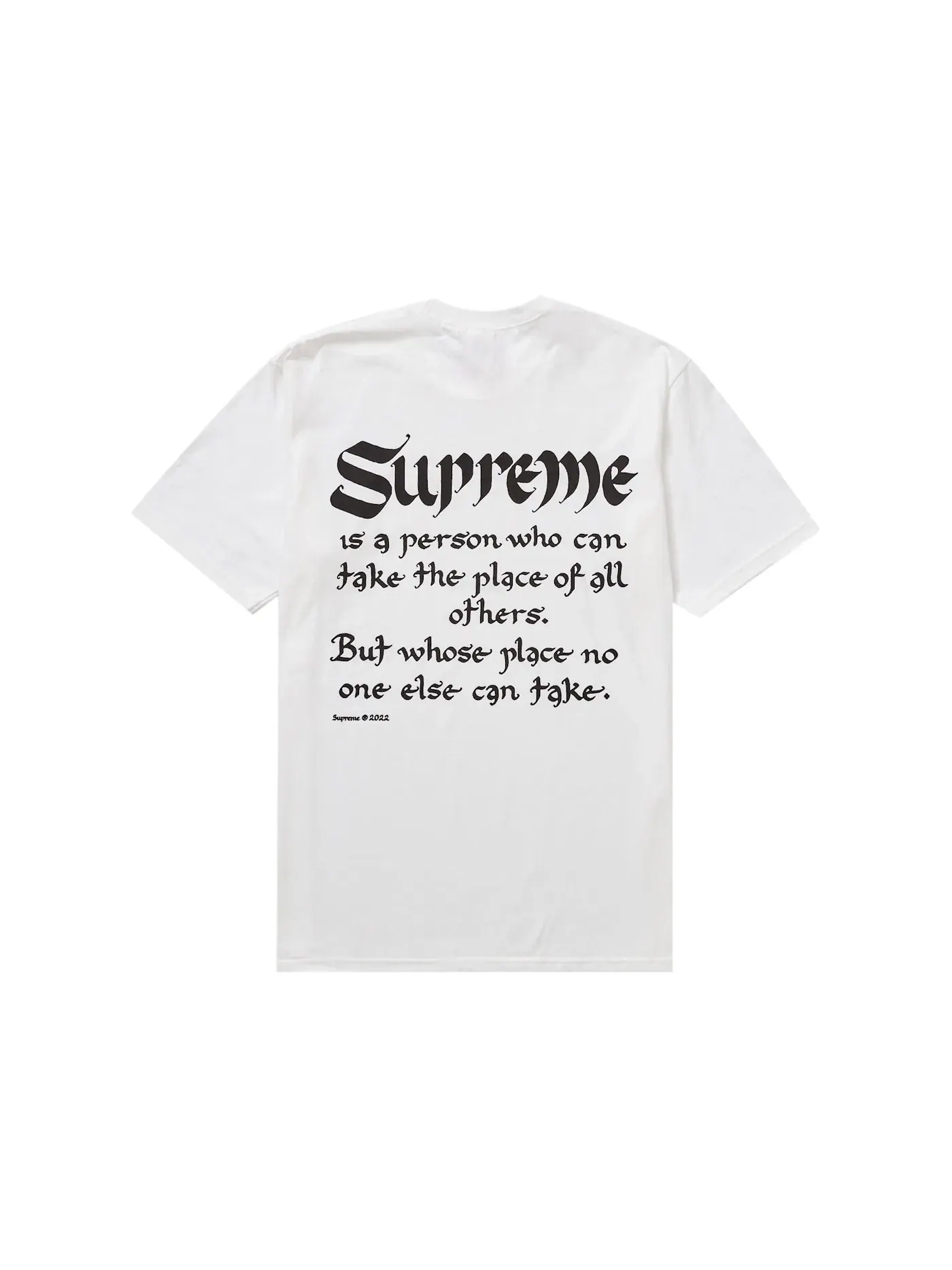 Мужская футболка с принтом Supreme Tee — изображение 2 из 2, белый