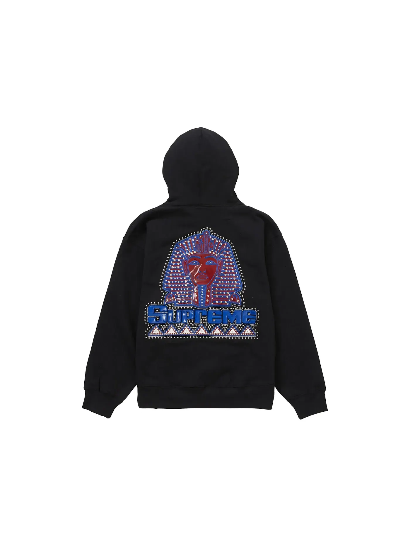 Мужской свитшот с капюшоном с принтом Supreme Hooded Sweatshirt — изображение 1 из 2, черный