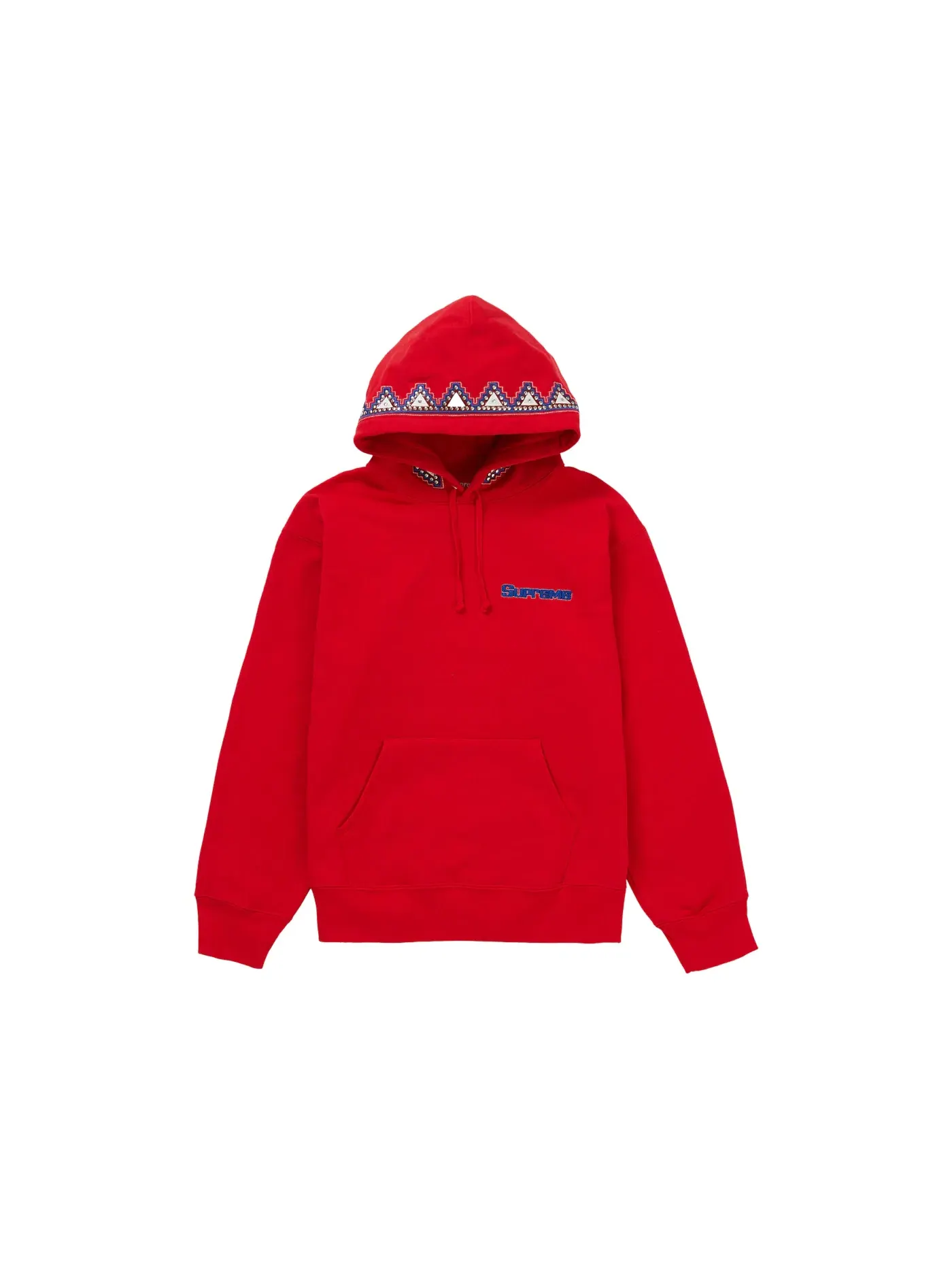 Мужской свитшот с капюшоном с принтом Supreme Hooded Sweatshirt — изображение 2 из 2, красный