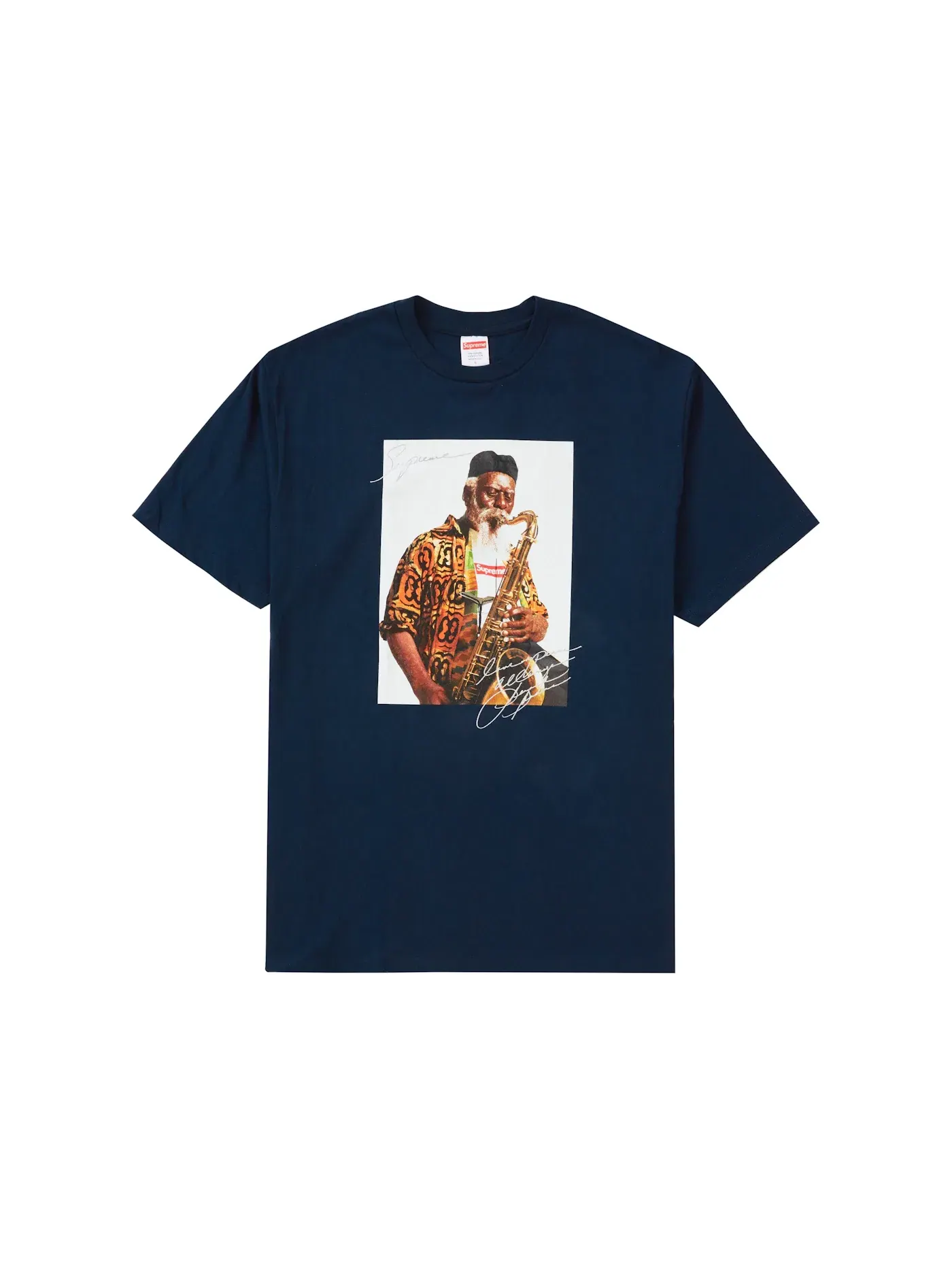 Мужская футболка с принтом Supreme Tee — изображение 1 из 2, темно-синий