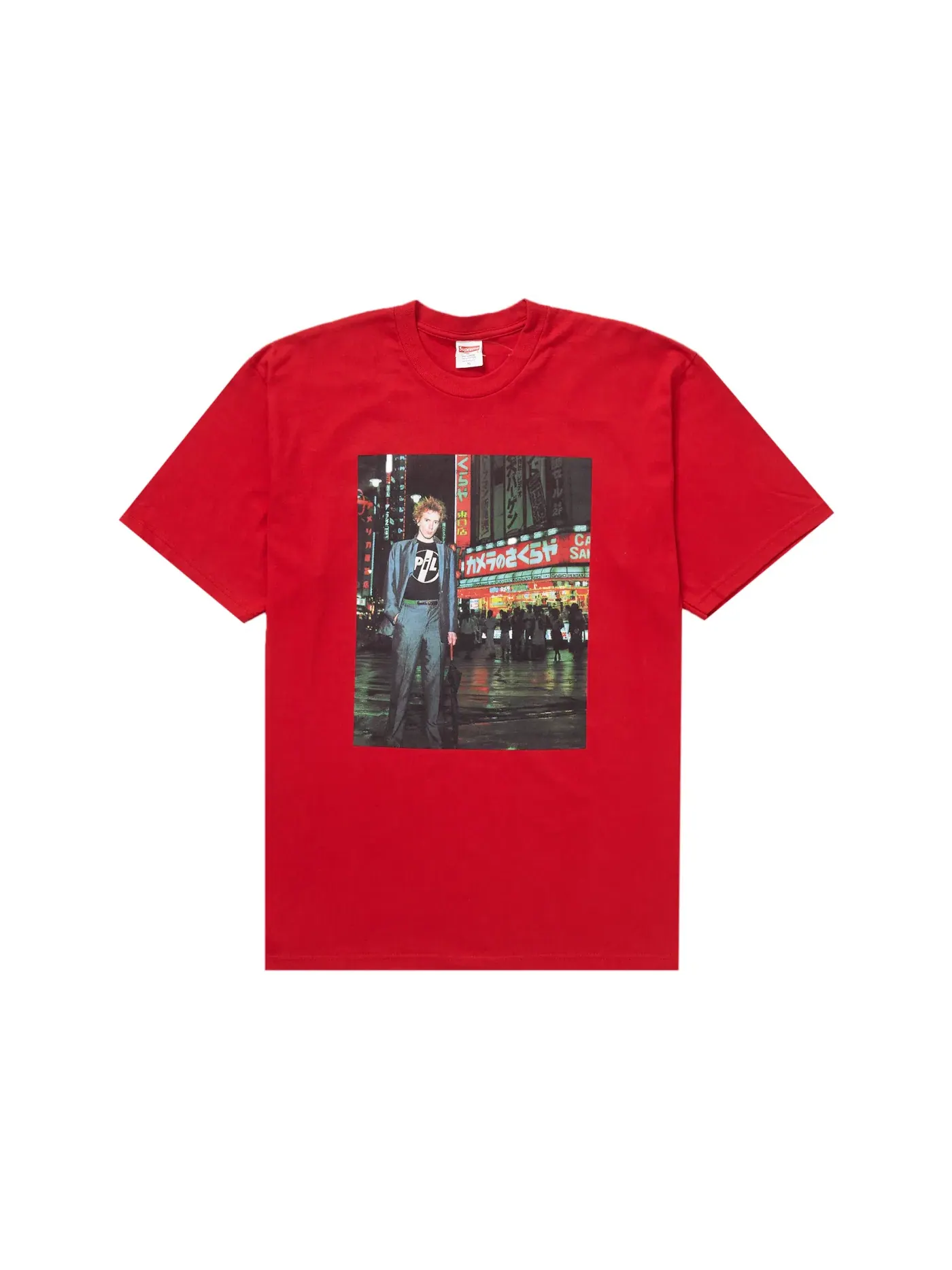 Мужская футболка с принтом Supreme PiL Live In Tokyo Tee — изображение 1 из 2, красный