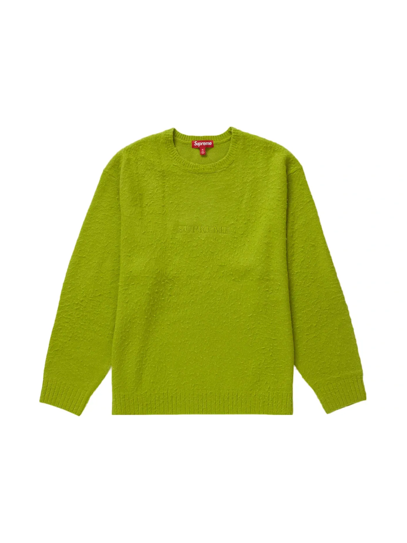Мужской свитер с ворсом Supreme Sweater (FW23) — изображение 1 из 1, лаймовый