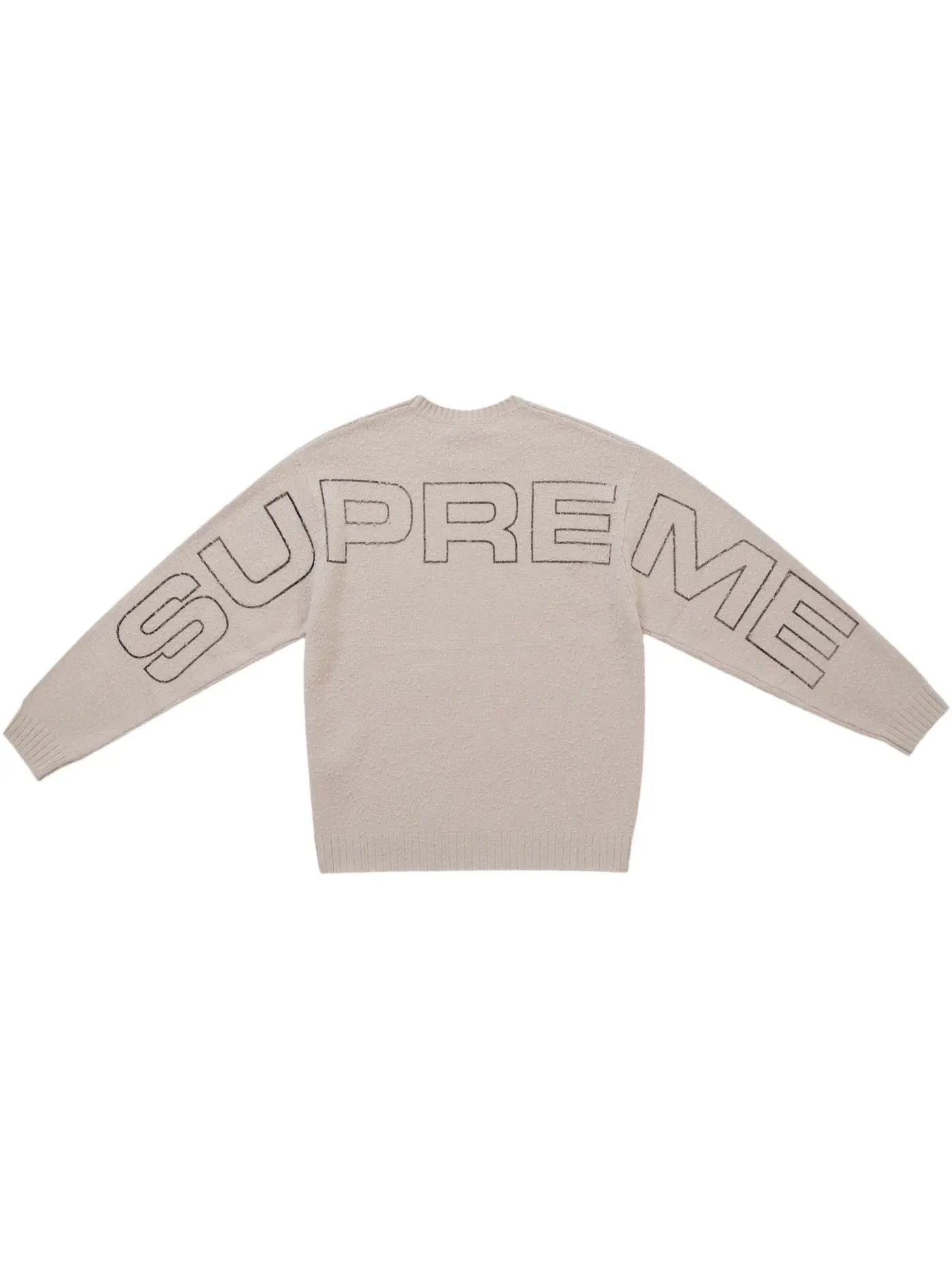 Мужской свитер с ворсом Supreme Sweater (SS26) — изображение 2 из 2, серый