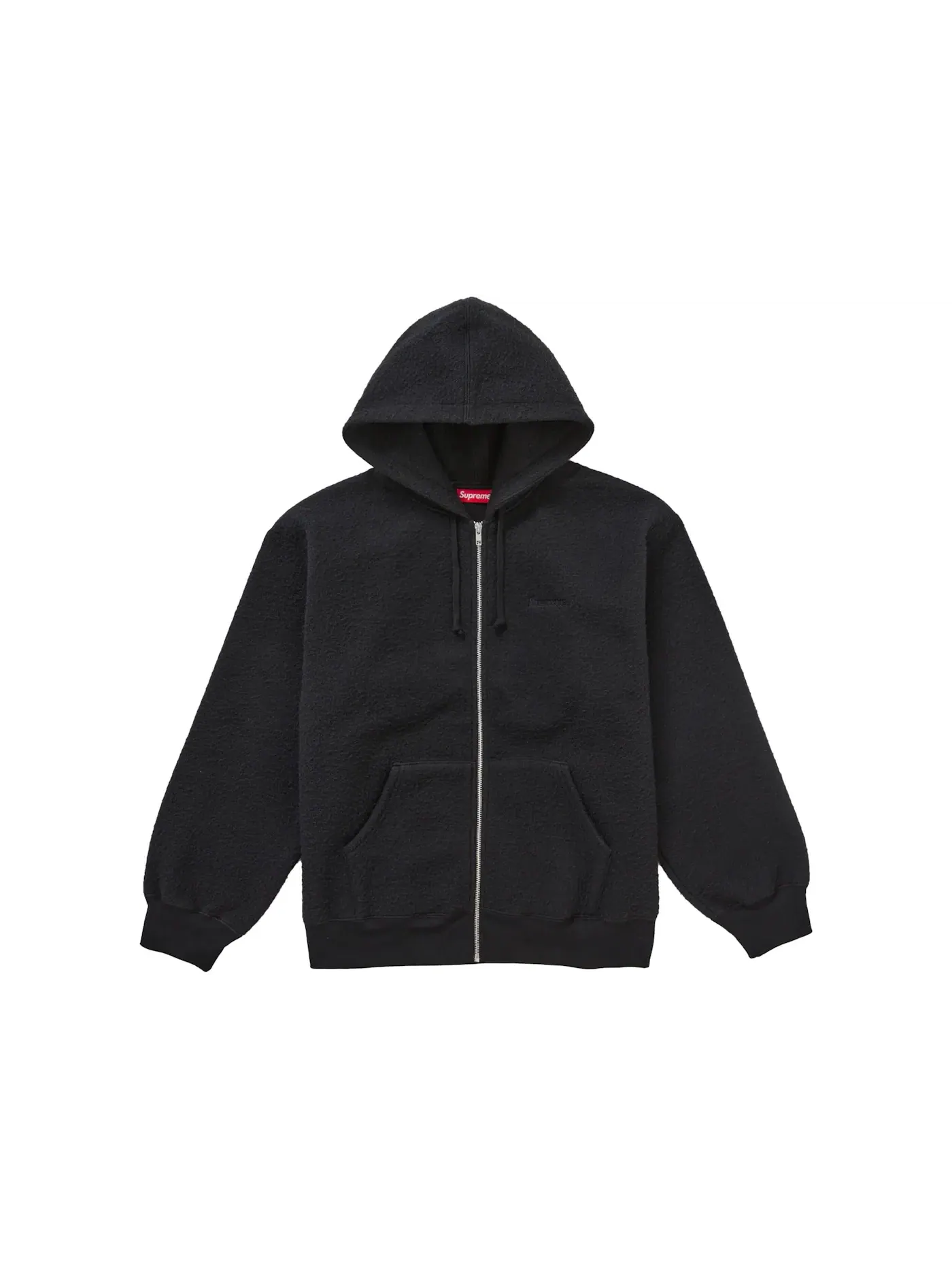 Мужская худи на молнии Supreme Pilled Zip Up Hooded Sweatshirt — изображение 1 из 1, черный