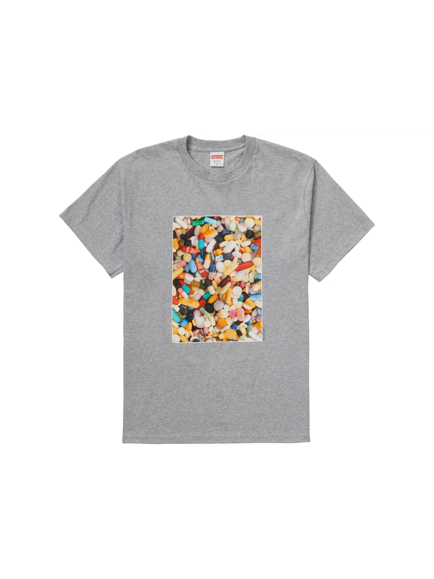 Мужская футболка с принтом Supreme Tee — изображение 1 из 1, серый