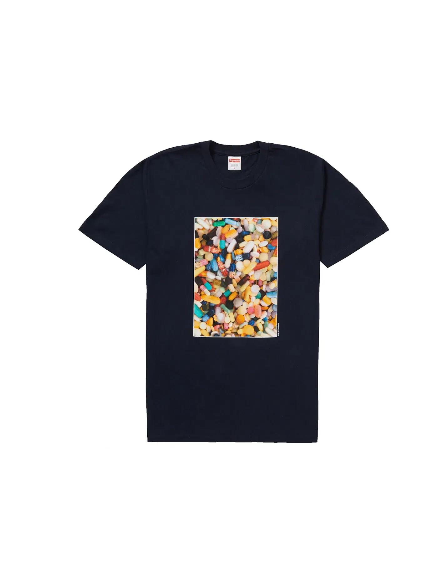 Мужская футболка с принтом Supreme Tee — изображение 1 из 1, темно-синий