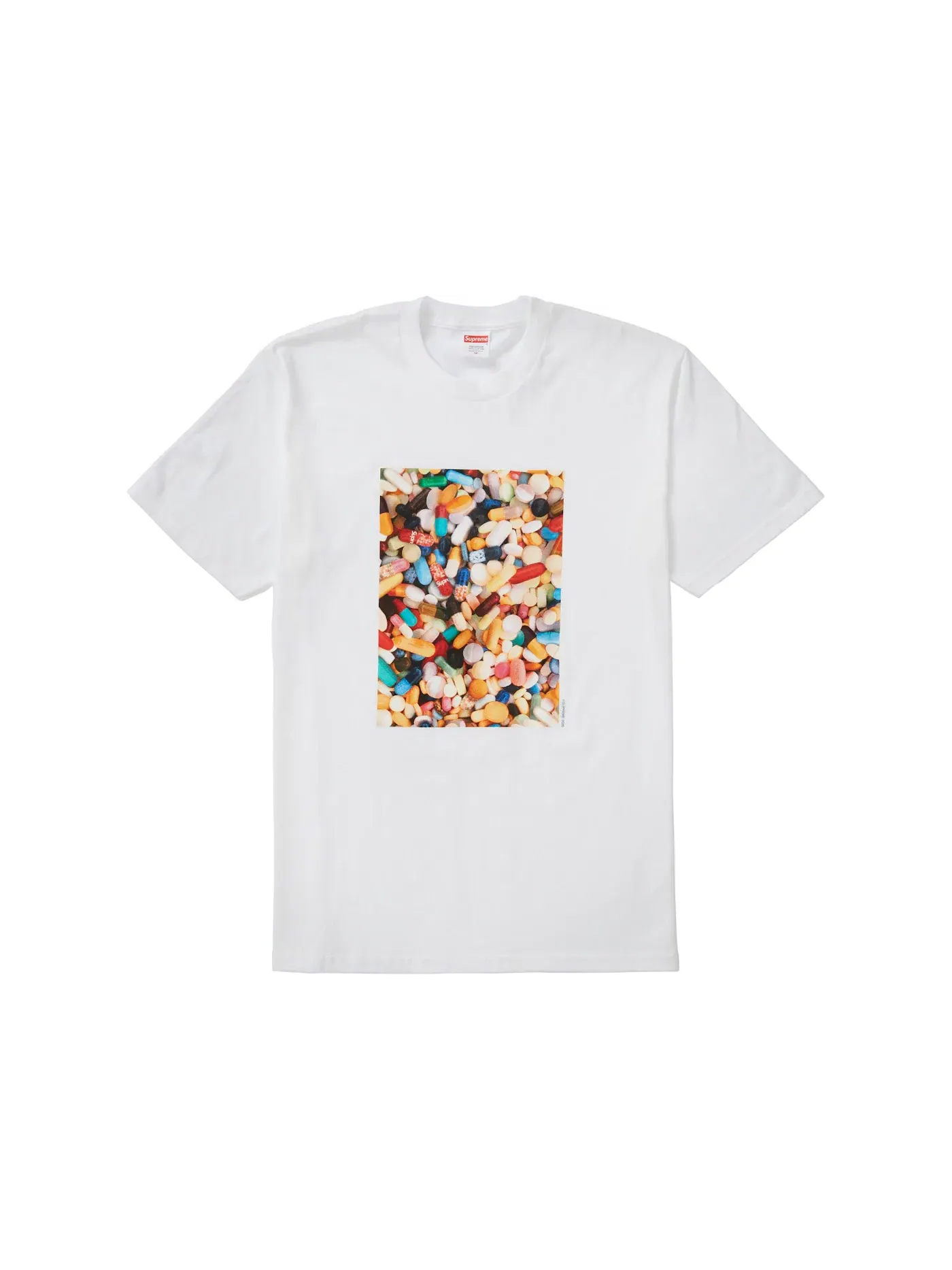Мужская футболка с принтом Supreme Pills Tee — изображение 1 из 1, белый