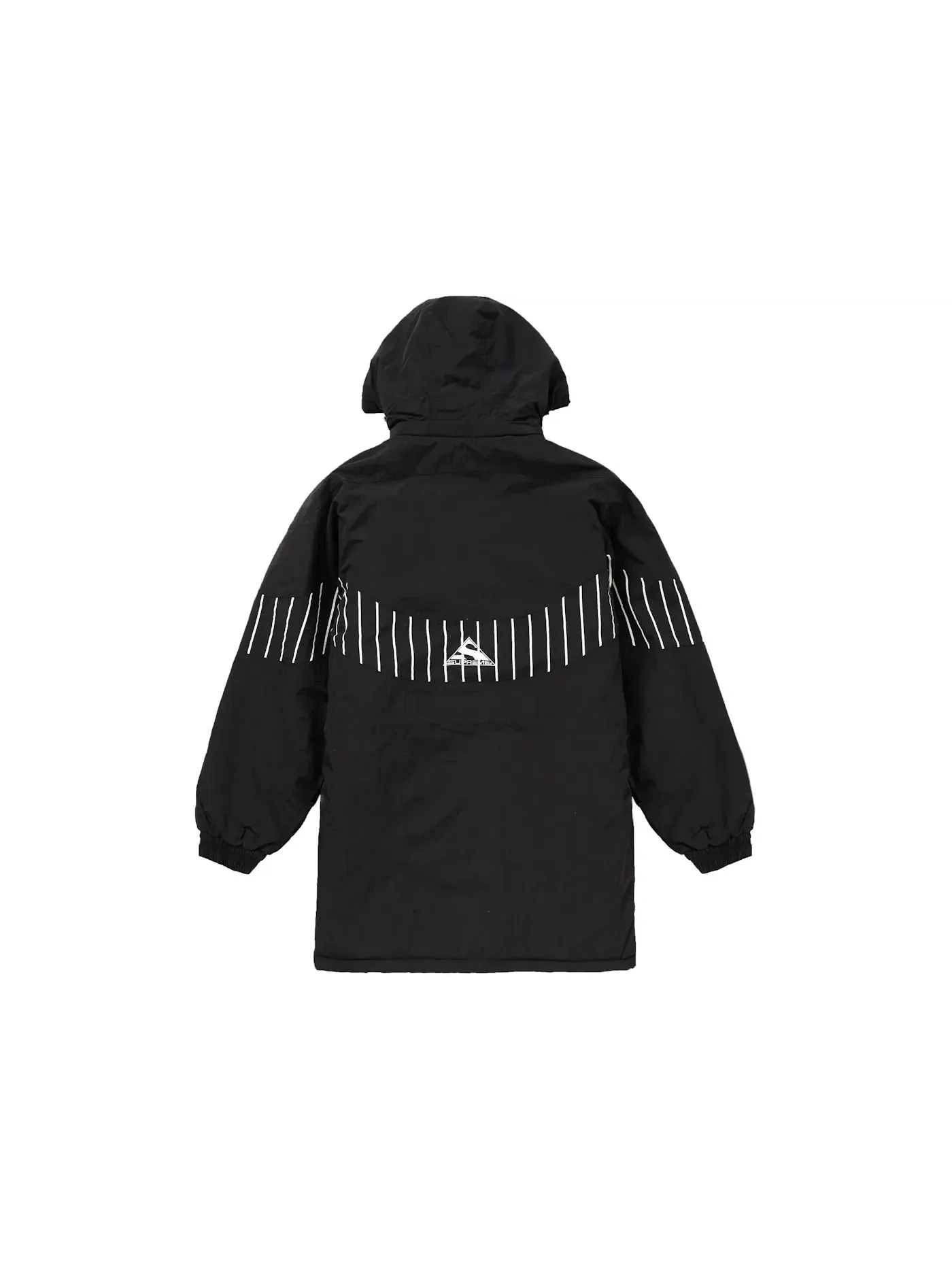 Мужская куртка-парка с принтом Supreme Pinstripe Panel Supreme — изображение 4 из 4, черный