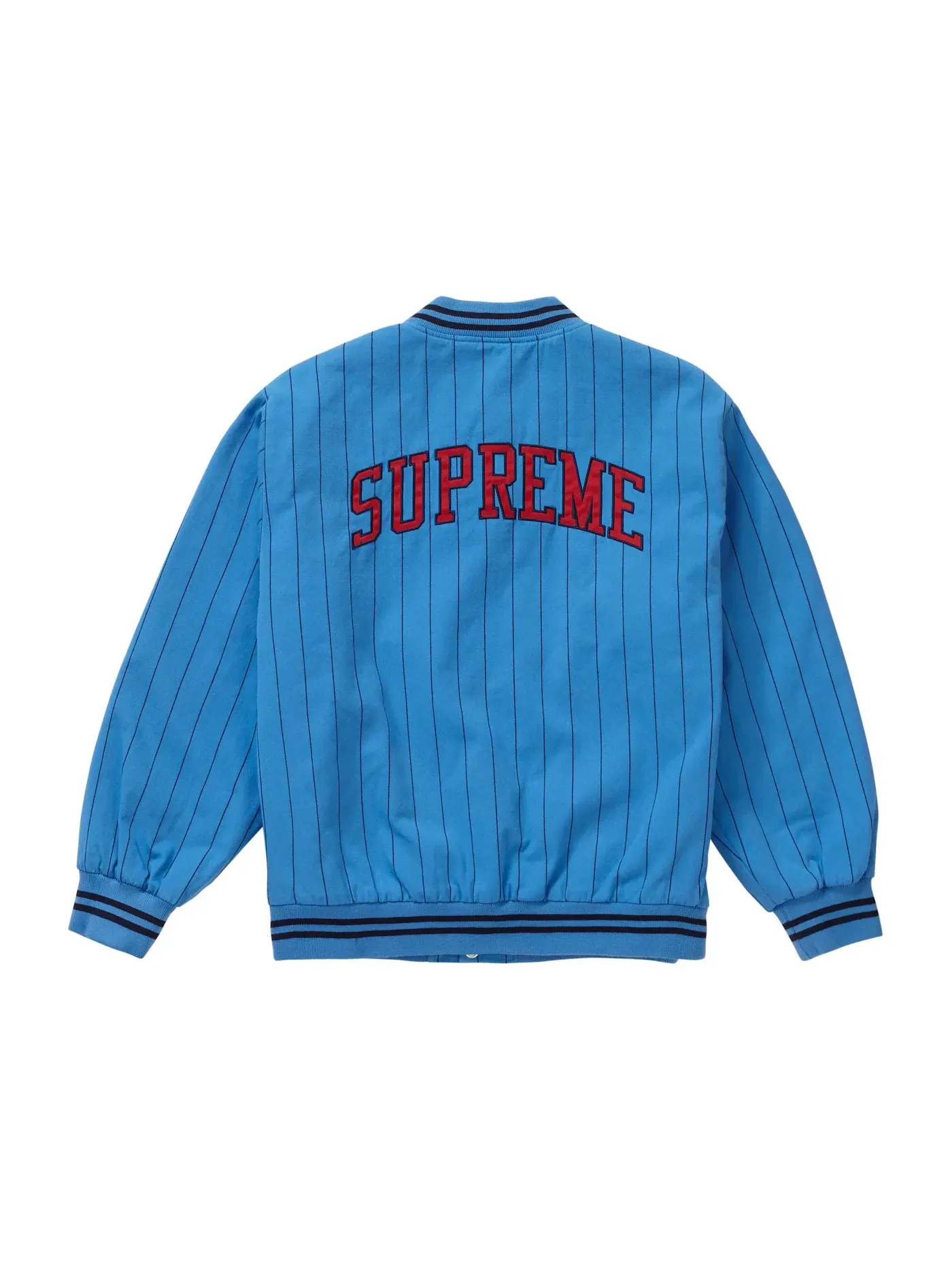 Мужская куртка с принтом Pinstripe Varsity Supreme — изображение 3 из 3, синий
