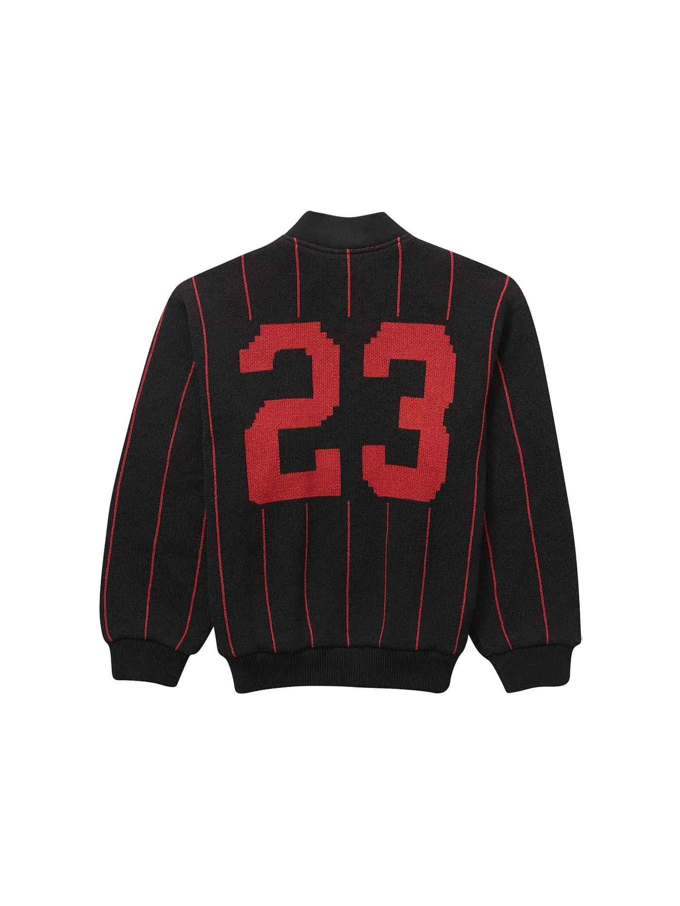 Мужской свитер с молнией Pinstripe Varsity Supreme — изображение 3 из 3, черный