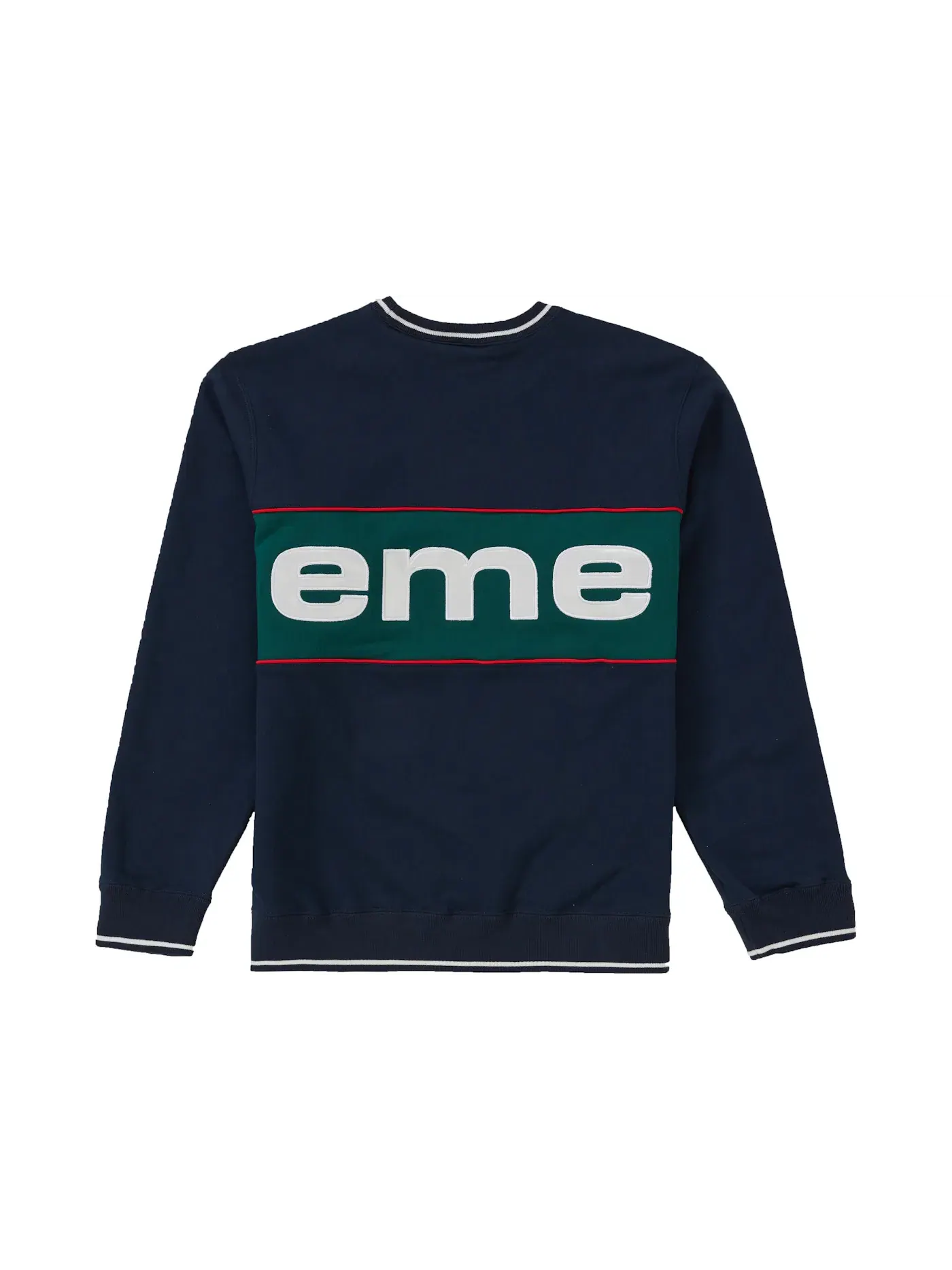 Мужской свитшот с принтом Supreme Crewneck — изображение 2 из 2, темно-синий
