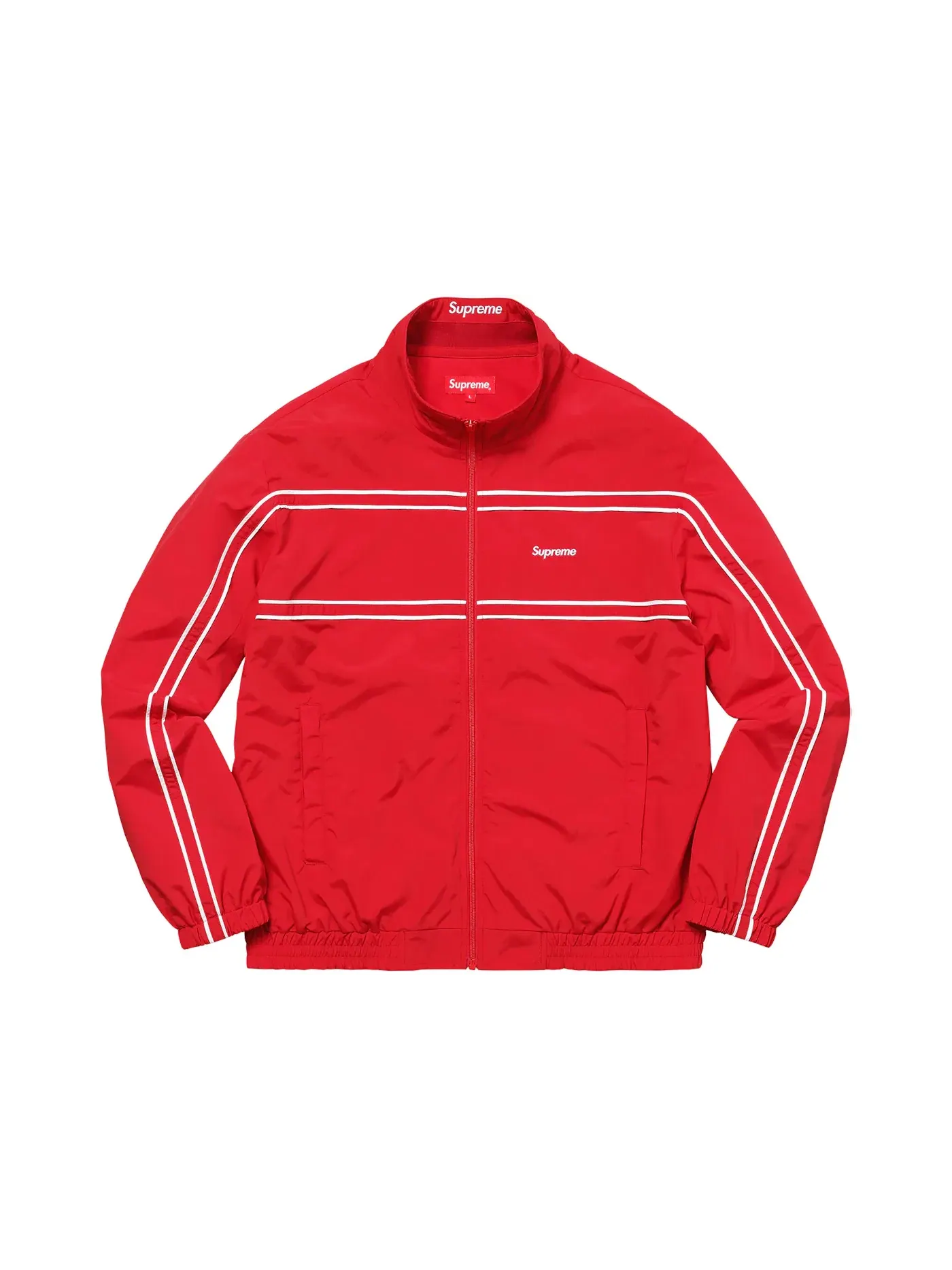 Мужская куртка с контрастной окантовкой Supreme Piping Track Jacket — изображение 1 из 1, красный