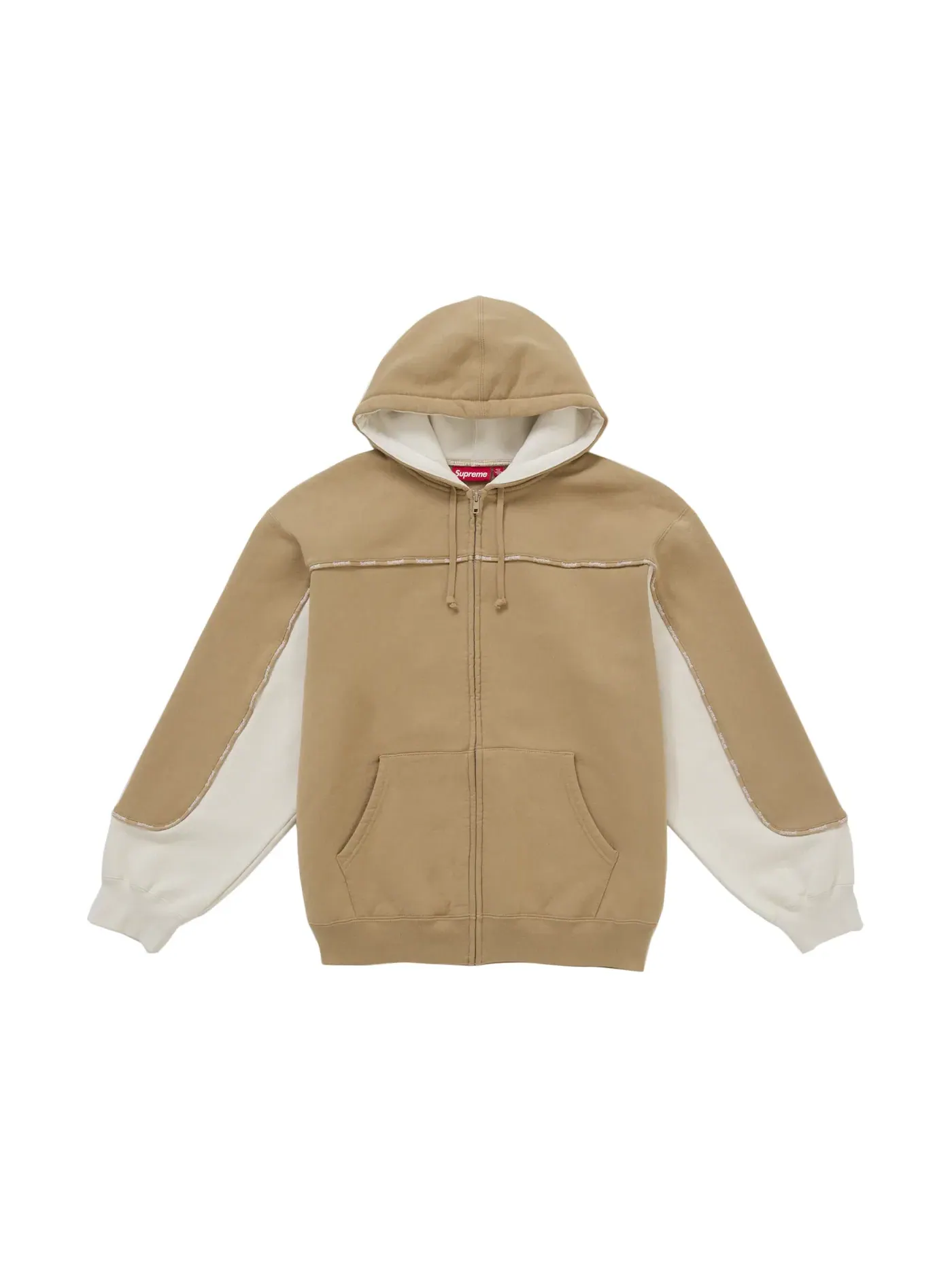 Мужская худи с молнией Supreme Supreme Piping Zip Up Hooded Sweatshirt — изображение 1 из 1, коричневый