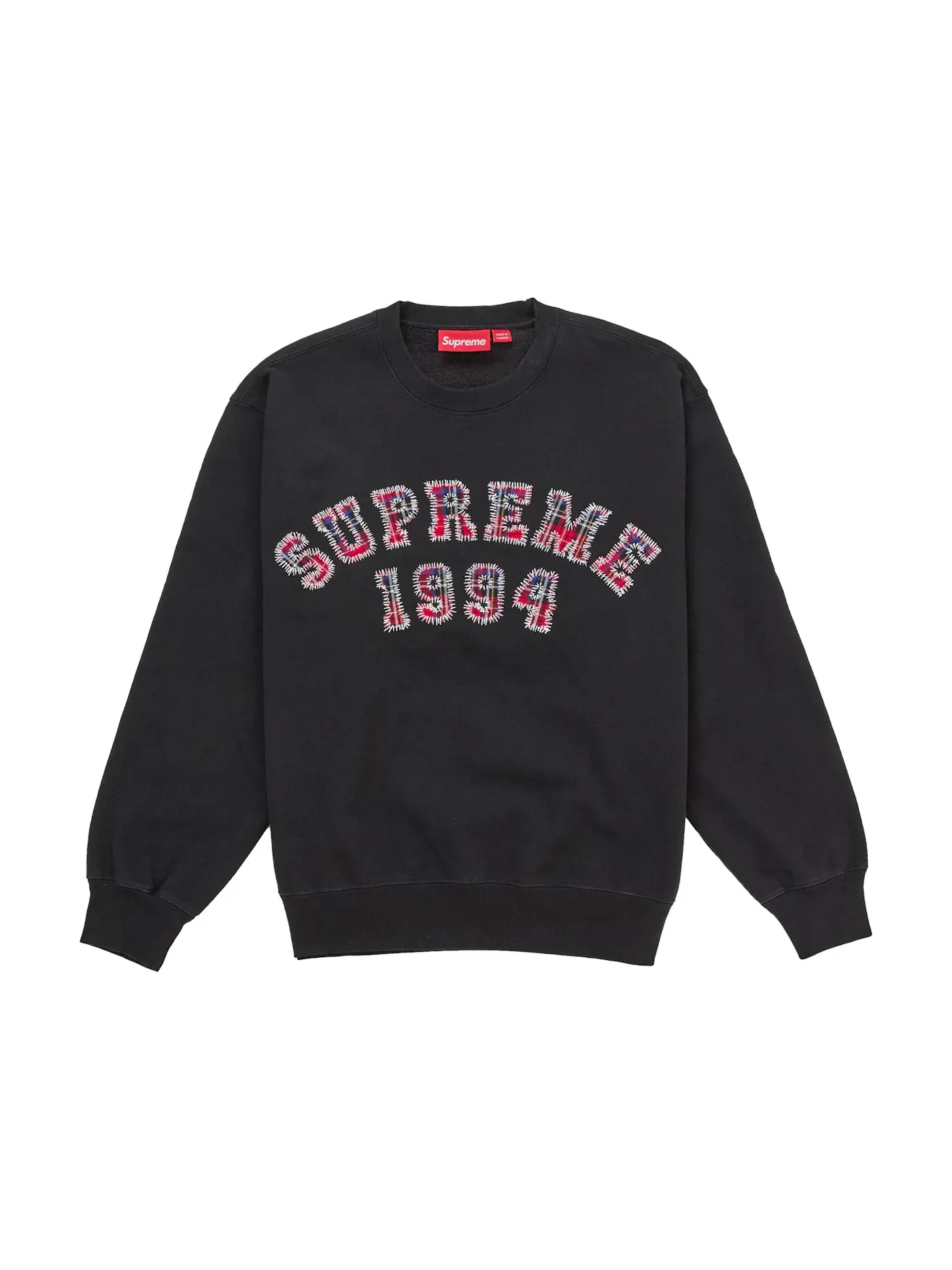 Мужской свитшот с принтом Crewneck Supreme — изображение 1 из 1, черный